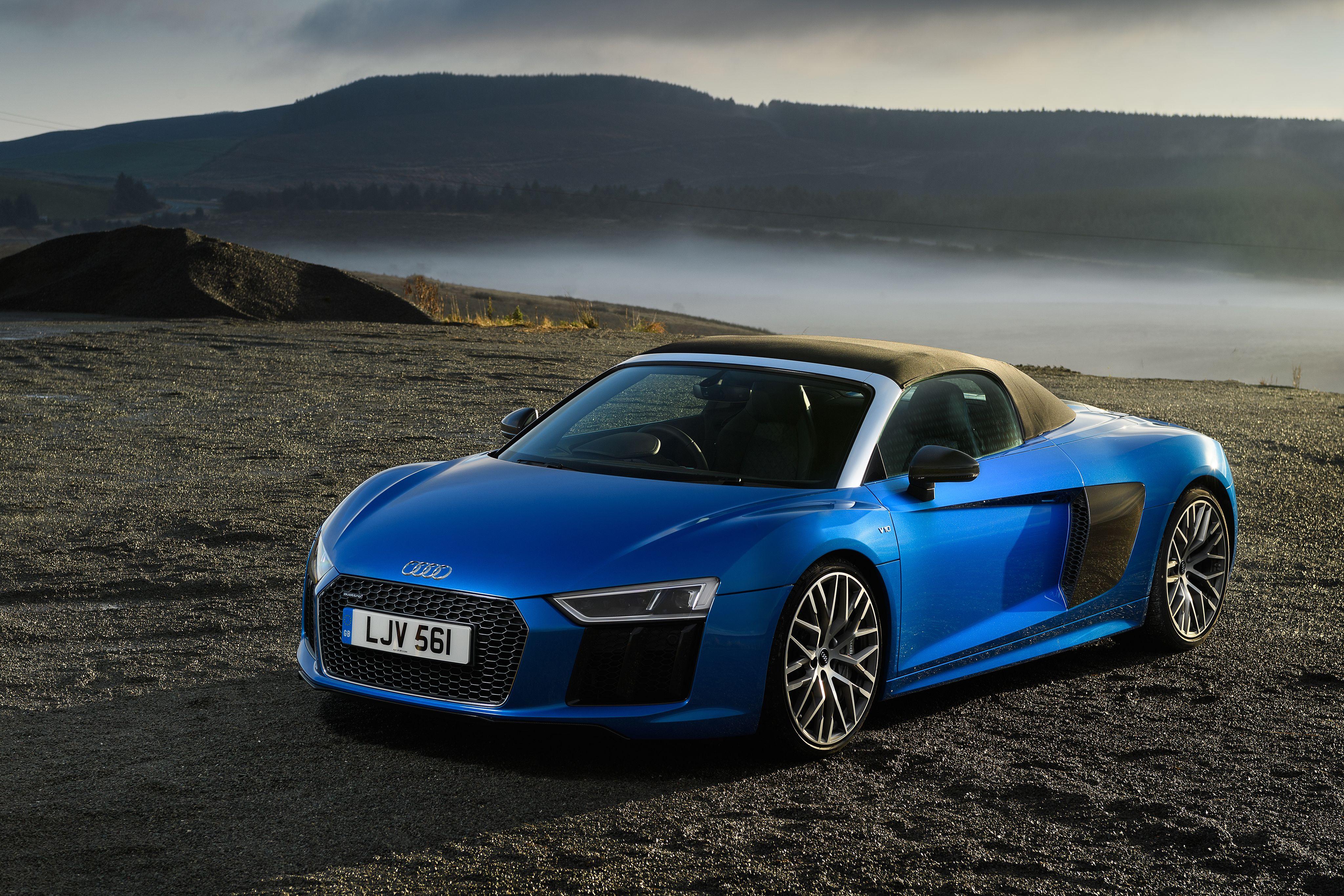 4096x2731 Wallpaper Audi 2016 R8 Spyder V10 Blue automobile 4096x2731