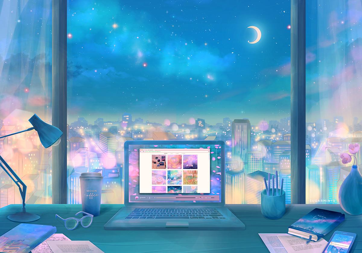 Late Night Study Wallpapers - Top Free Late Night Study Backgrounds -  WallpaperAccess