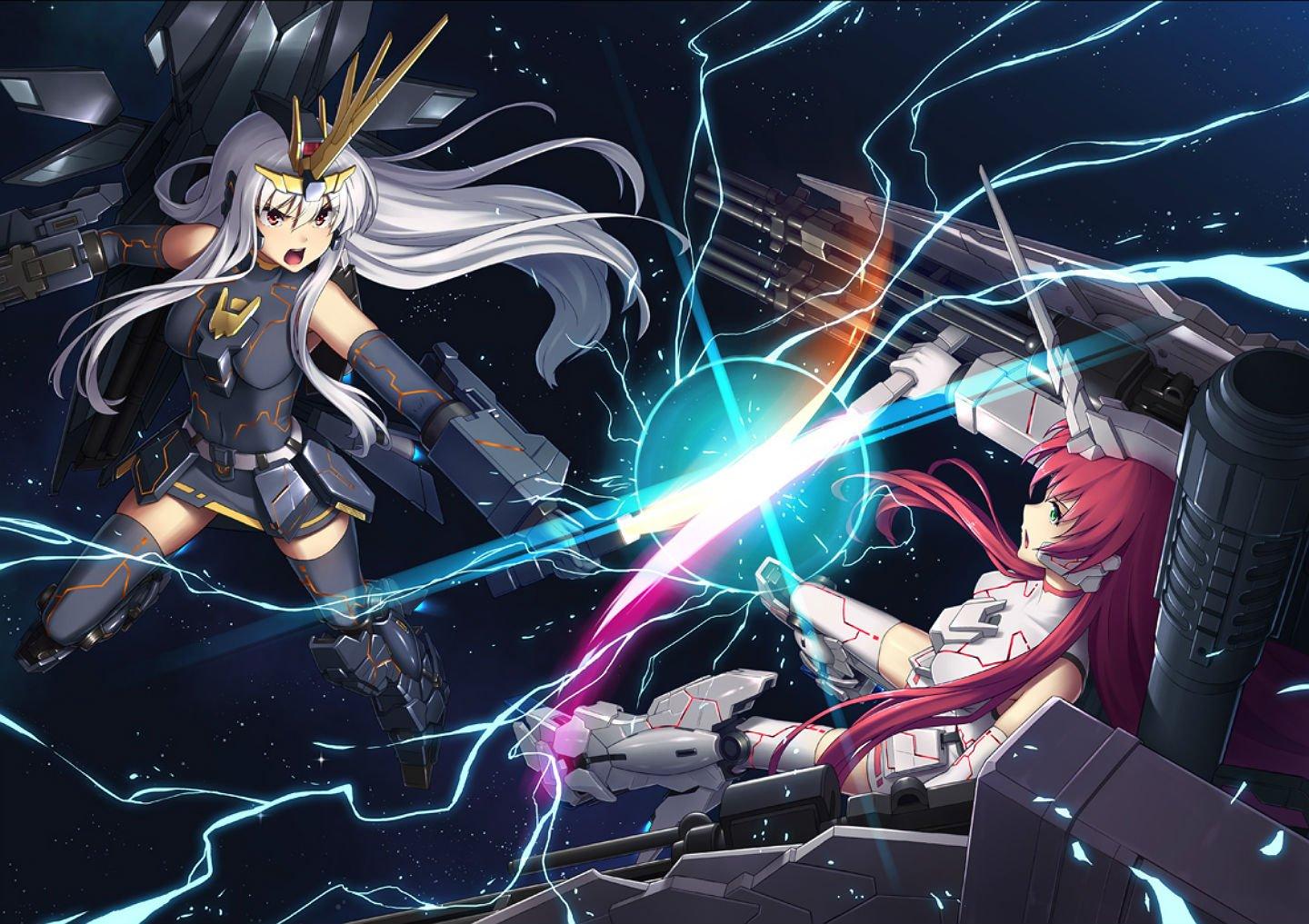 1440x1017 dress, Gun, Mechagirl, Mobile, Suit, Gundam, Mobile, Suit, Gundam, Unicorn, Sword, Thighhighs, Weapon Wallpaper HD / Desktop and Mobile Background