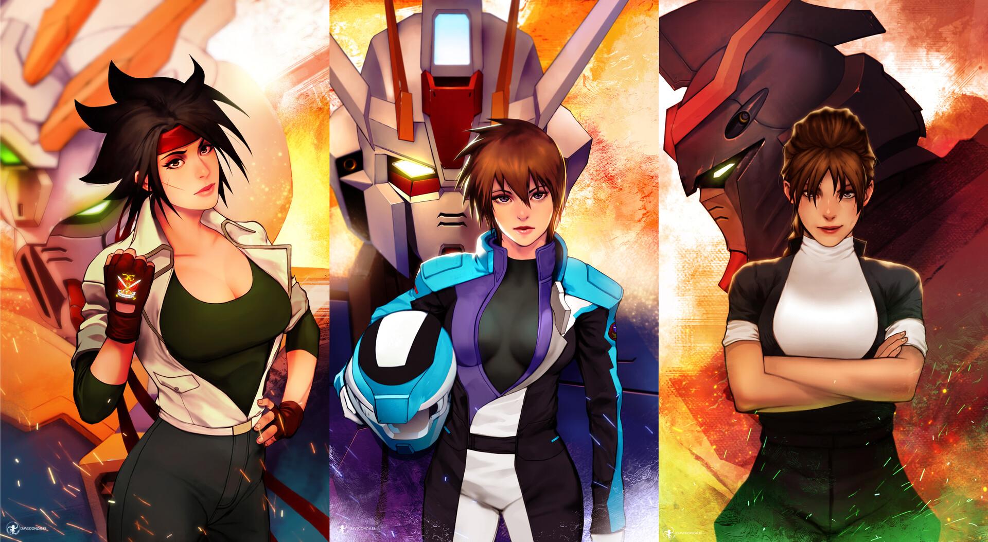 1920x1053 Gundam girls (wallpaper)