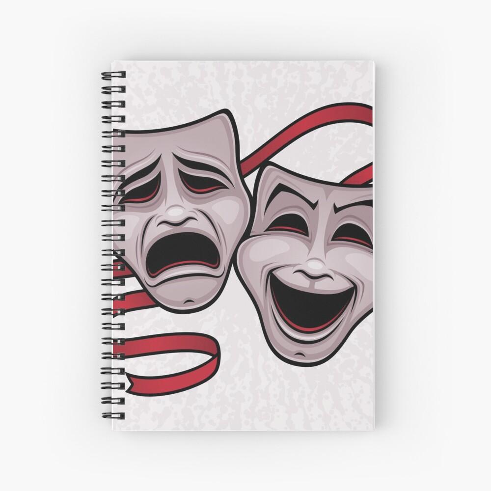 1000x1000 Comedy And Tragedy Theater Masks Spiral Notebook