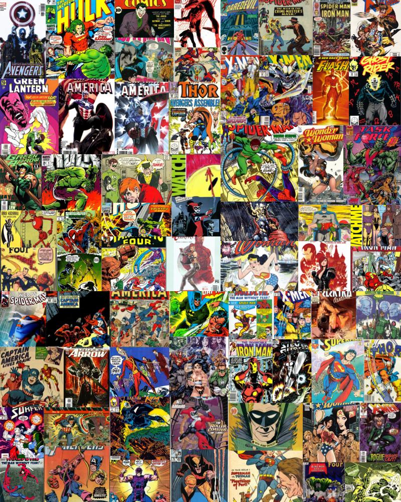 Comic Book Collage Wallpapers - Top Free Comic Book Collage Backgrounds ...