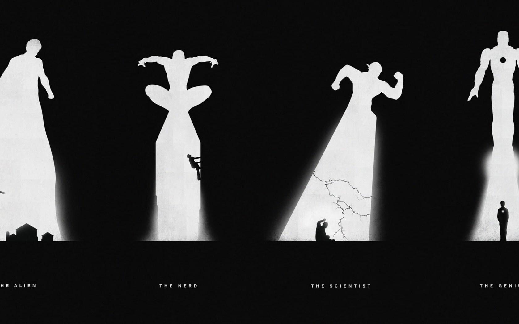1680x1050 Superhero Silhouette Wallpaper