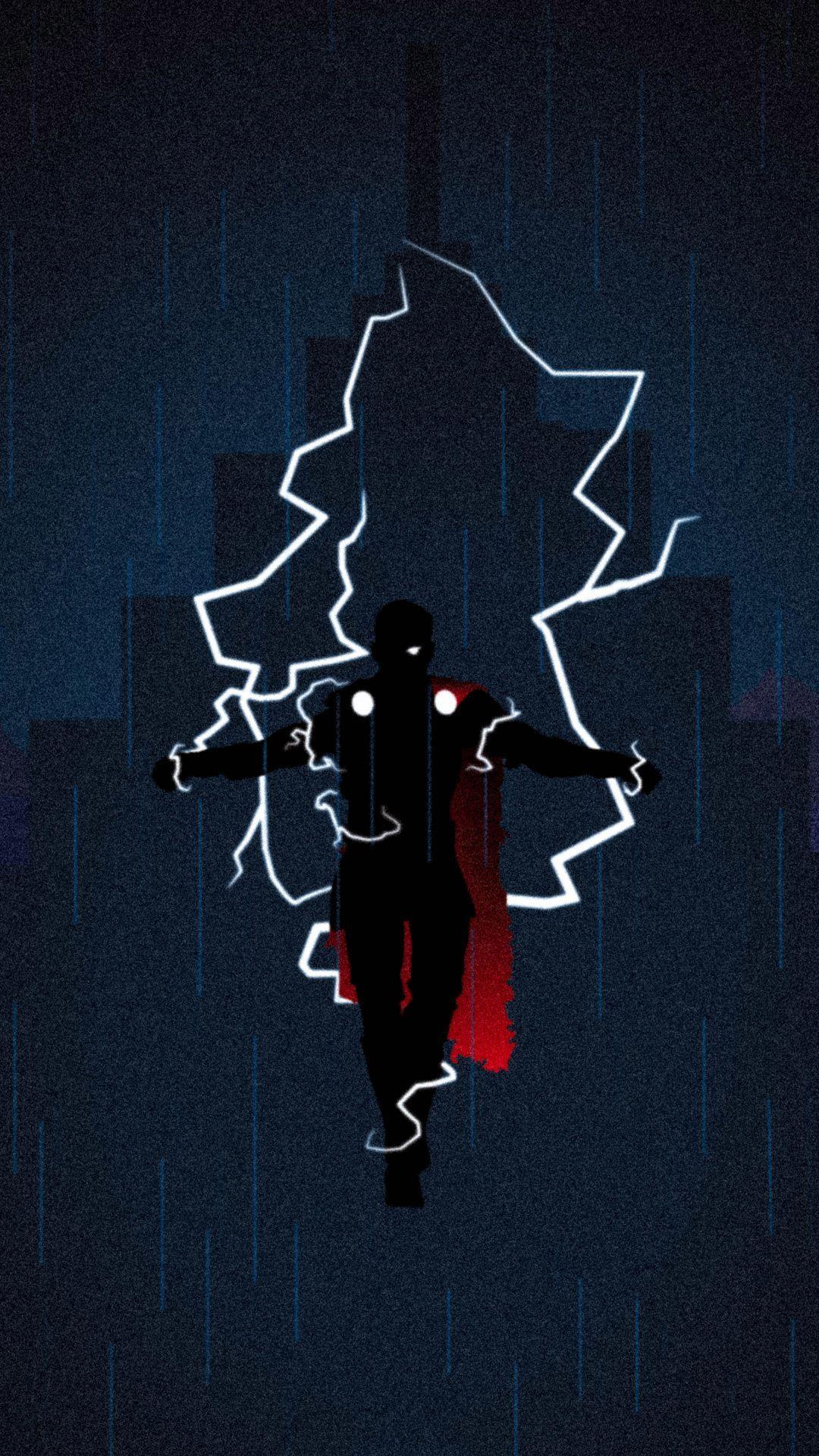 1080x1920 Superhero Silhouette Wallpaper