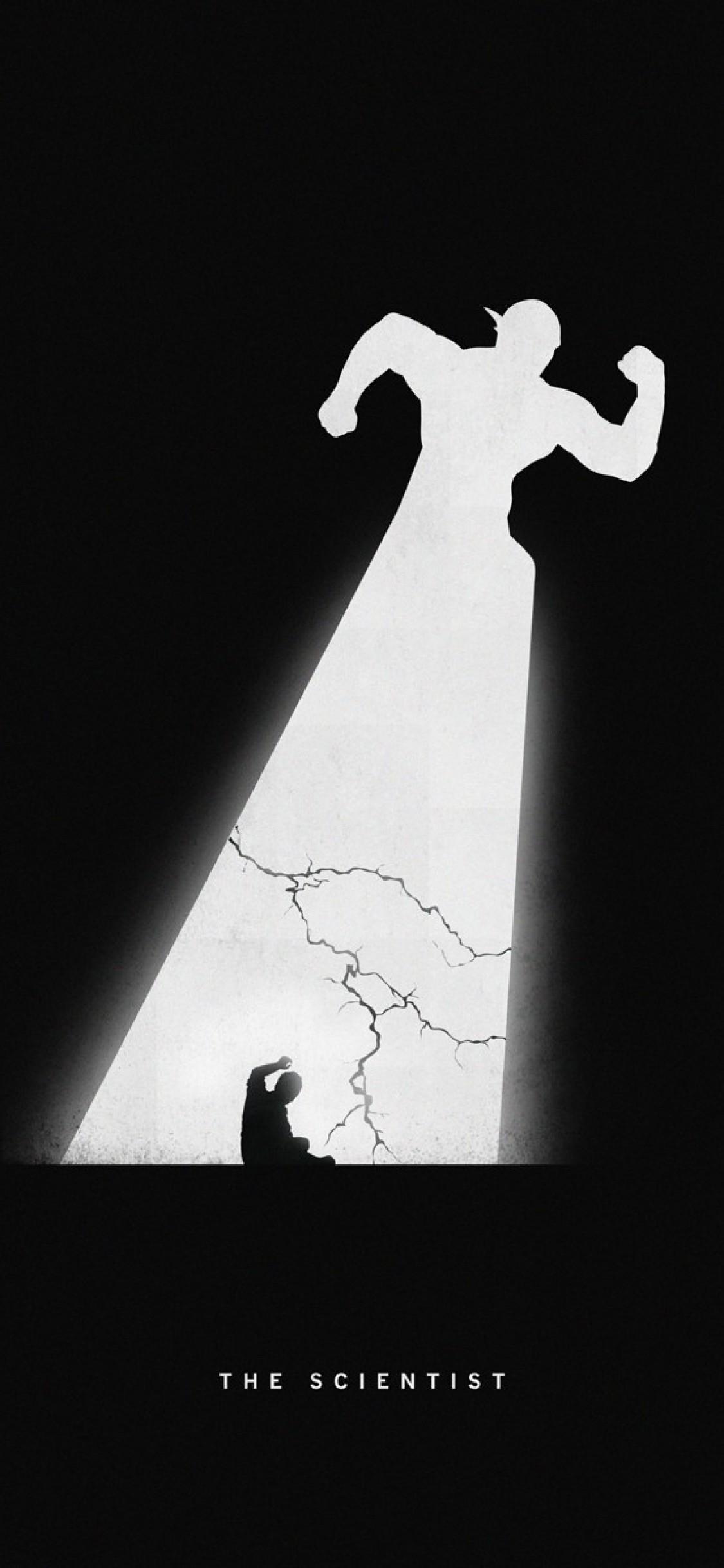 1125x2436 iPhone X The Flash Wallpaper Silhouette Black Background Wallpaper & Background Download