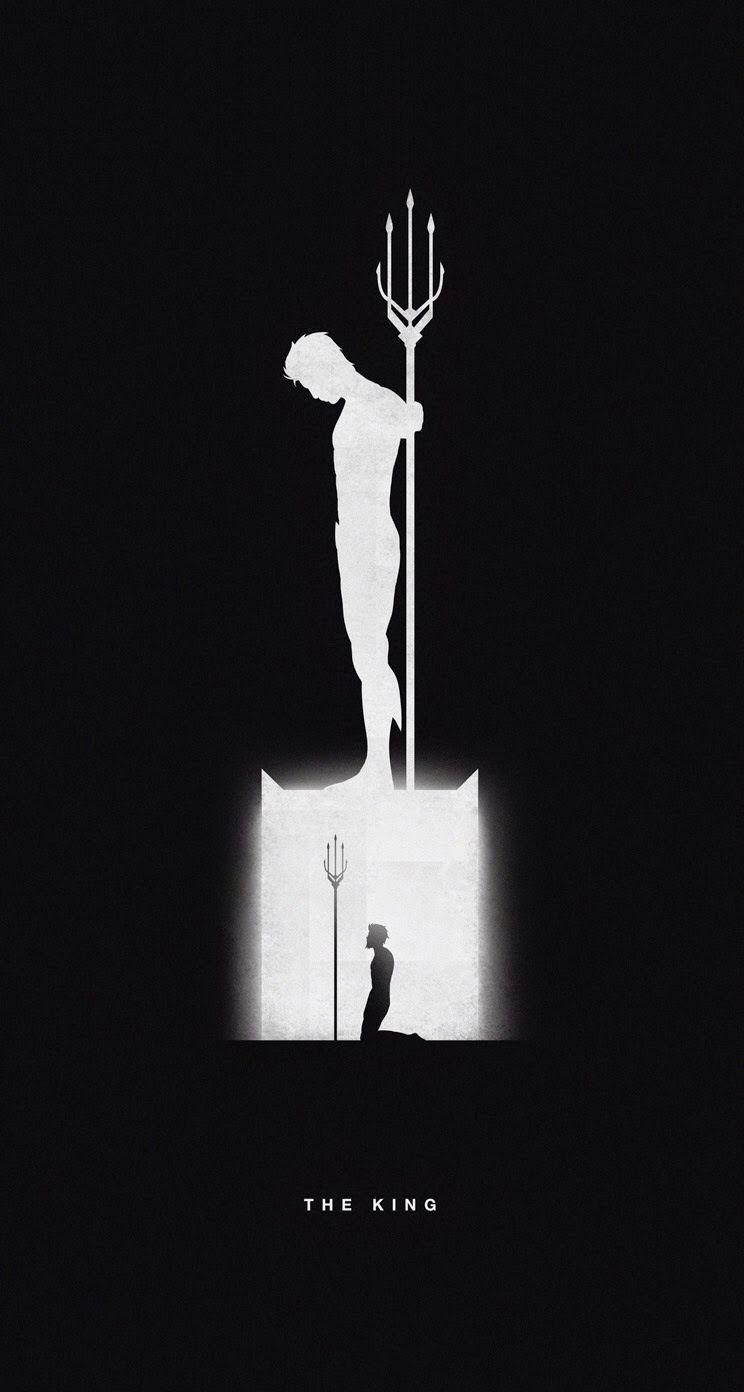 744x1392 The King #superheroes iPhone wallpaper - Superhero silhouette, Superhero artwork, Aquaman