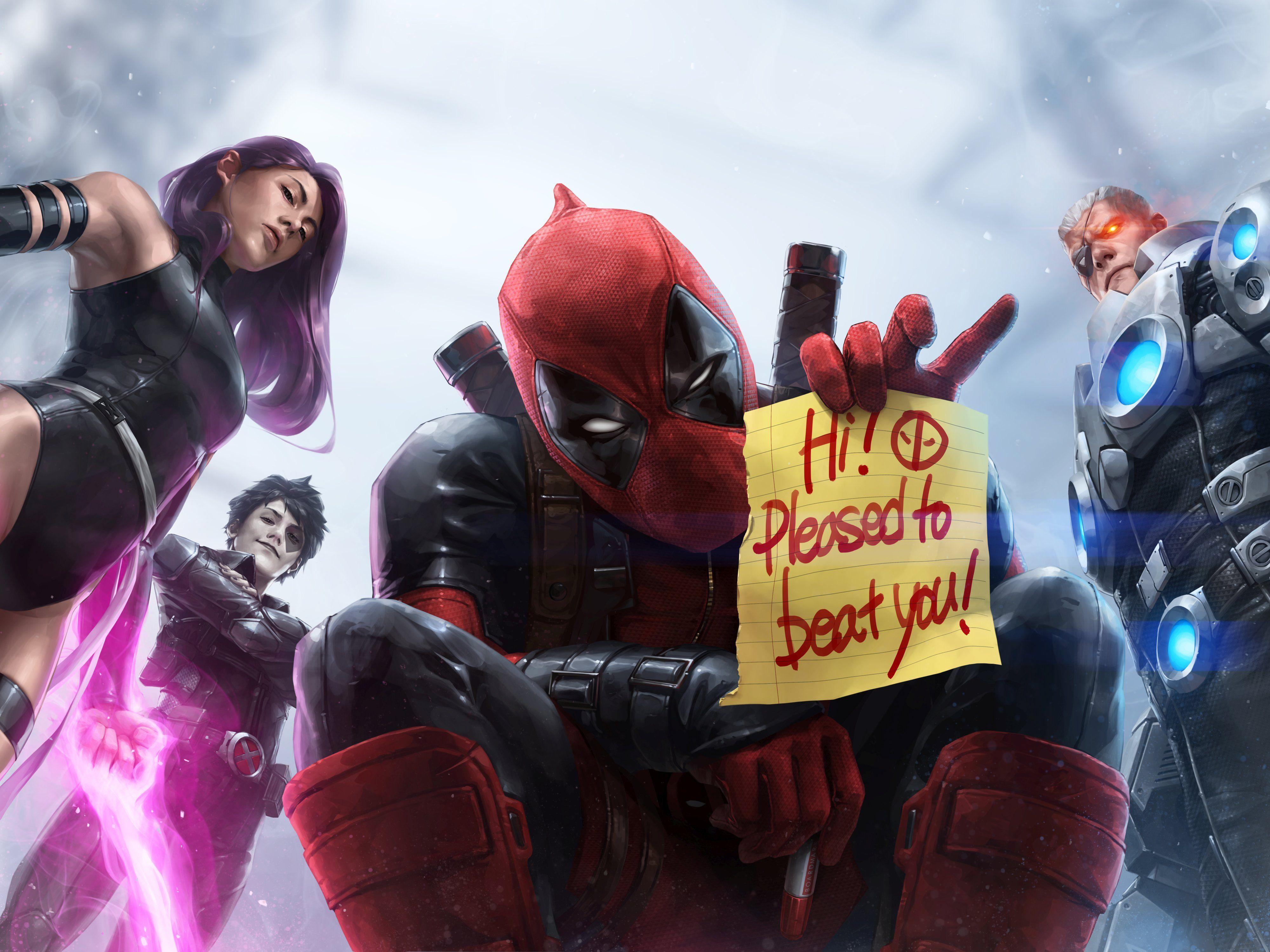 4000x3000 Wallpaper MARVEL Future Fight, X Force, Deadpool, 4K, Games