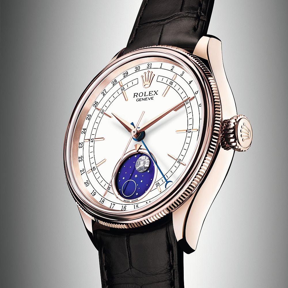 1000x1000 Rolex Cellini Moonphase Features Patented Module, Meteorite Appliqué