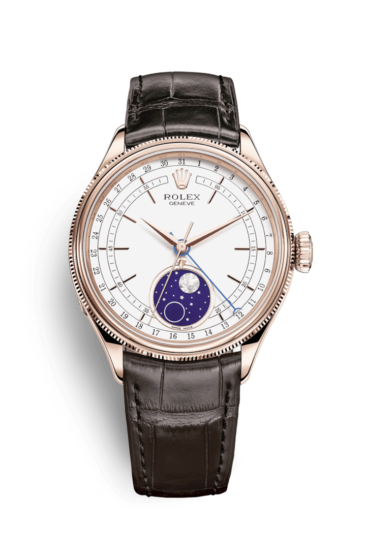 720x1100 Rolex Cellini Moonphase Watch: 18 ct Everose gold