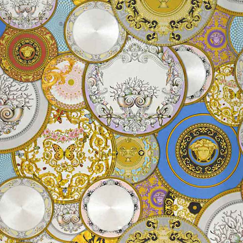 1000x1000 34901 1 Decorative Medusa Plates Textured Versace Wallpaper
