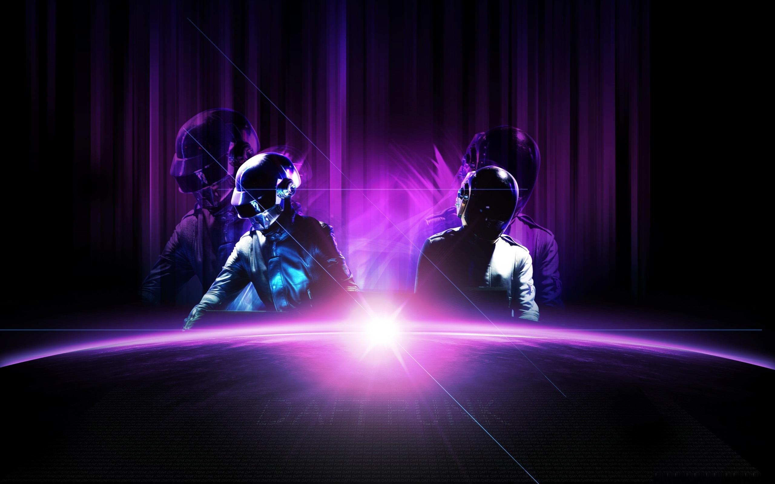 2560x1600 Daft Punk Purple Live Music Theme Desktop Wallpaper