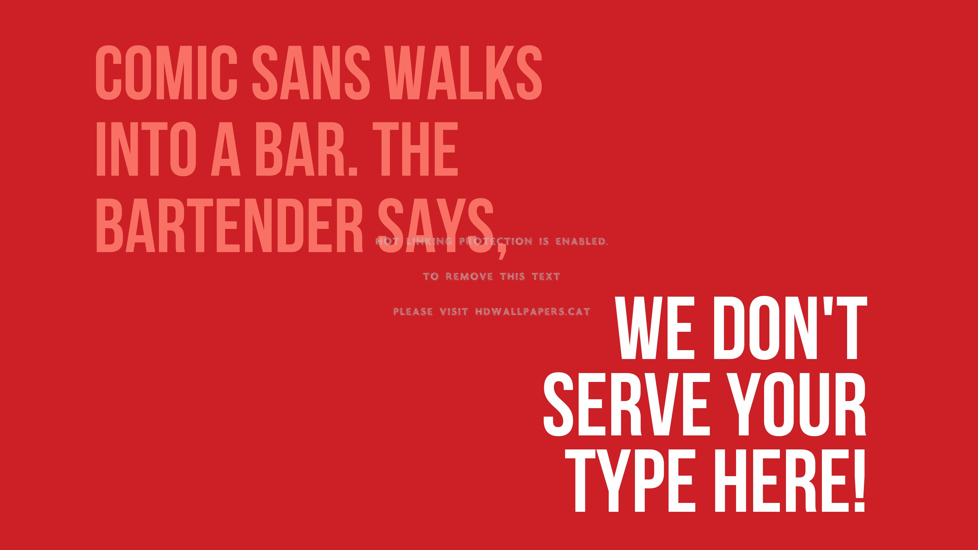 3840x2160 graphic design pun red background text