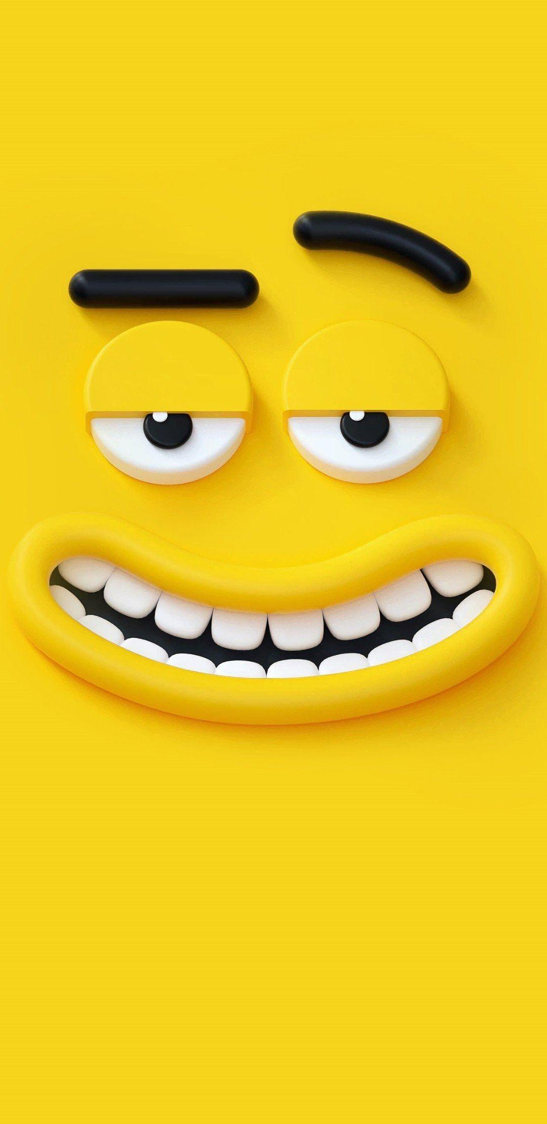 1080x2220 Cartoon Full Screen Funny Face