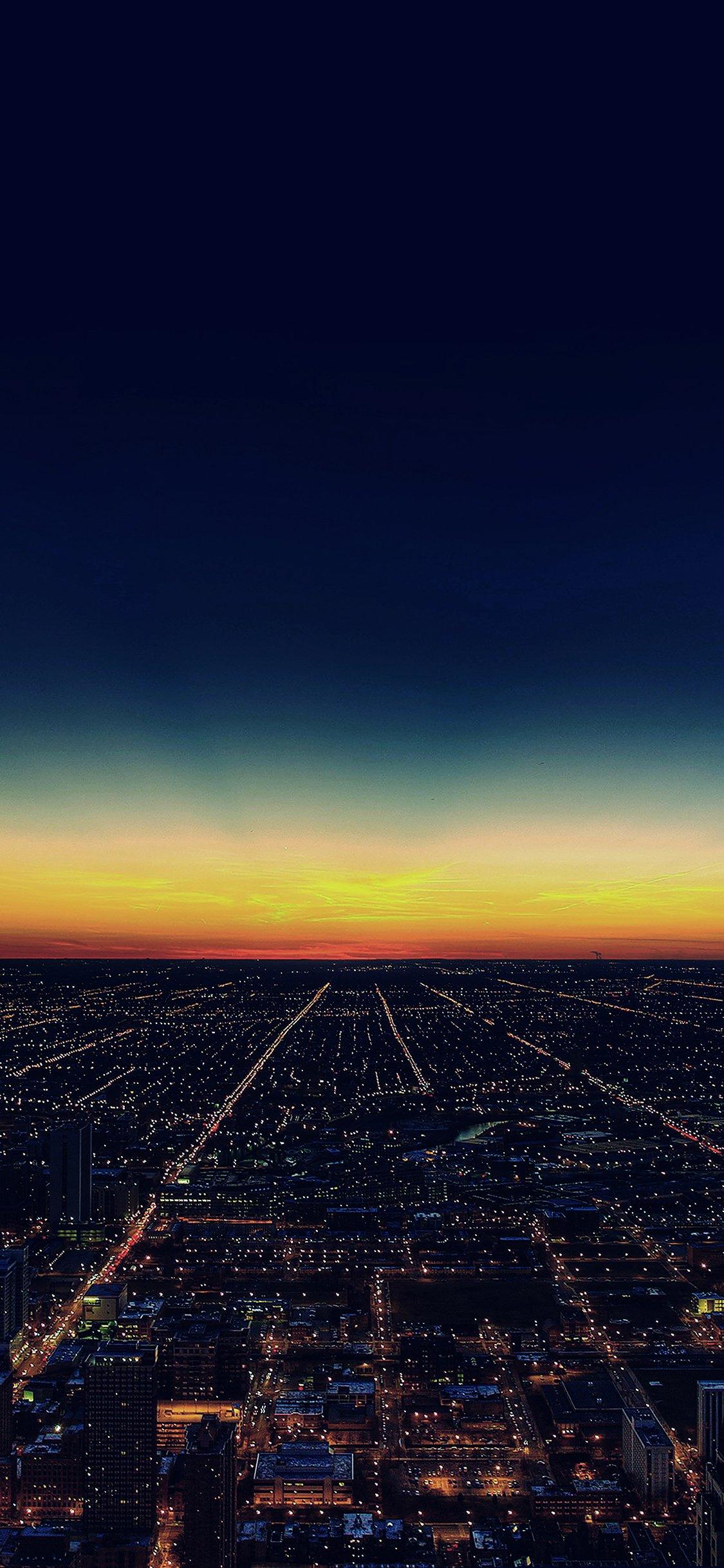 1125x2436 Sunset city iPhone X Wallpaper Free Download