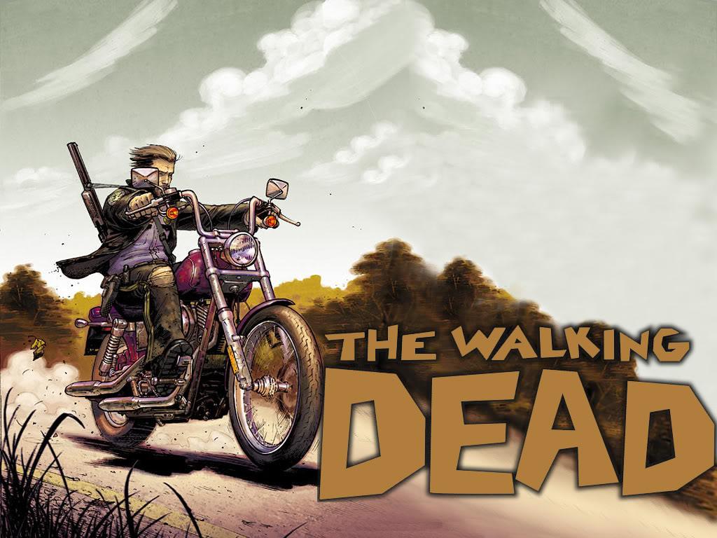 1024x768 the walking dead comic wallpaper, motorcycle, vehicle, motorcycling, motocross, motorcycle racing