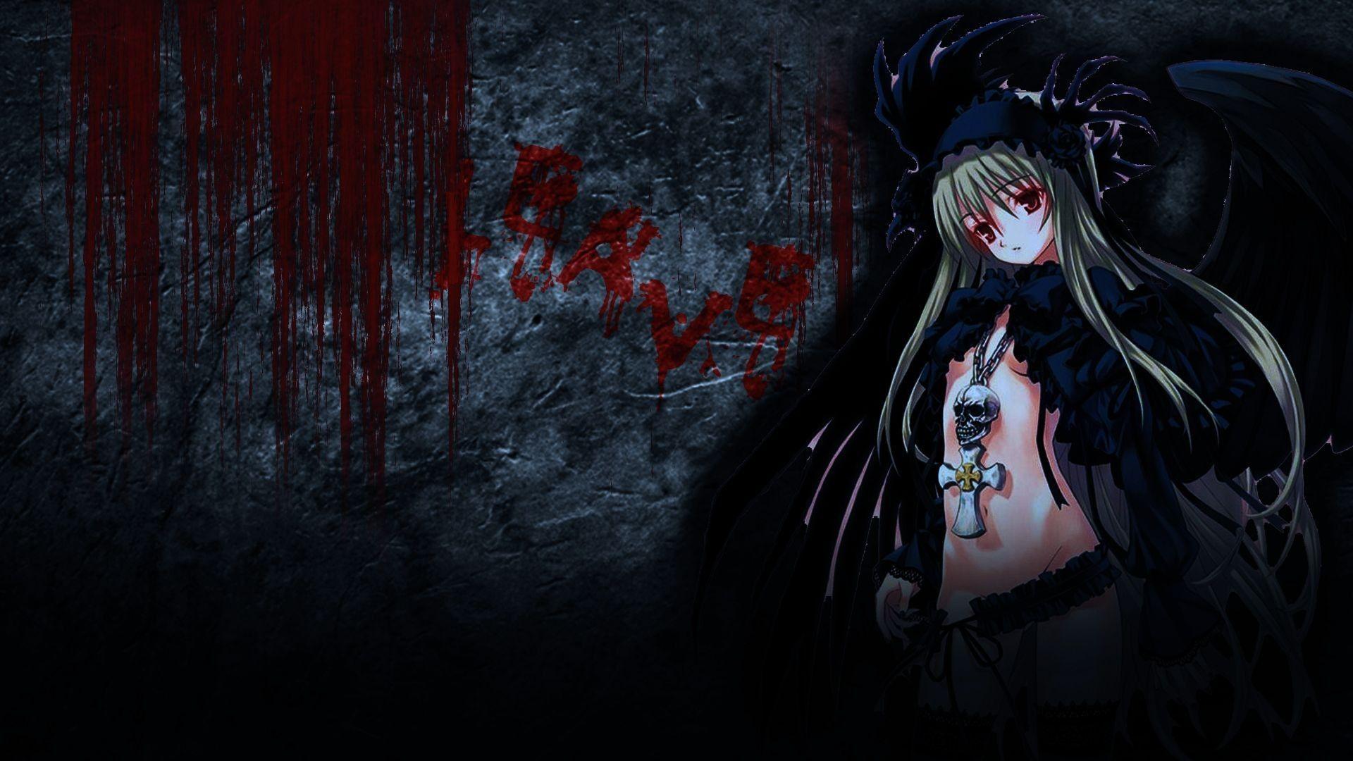 1920x1080 Black Anime Wallpaper