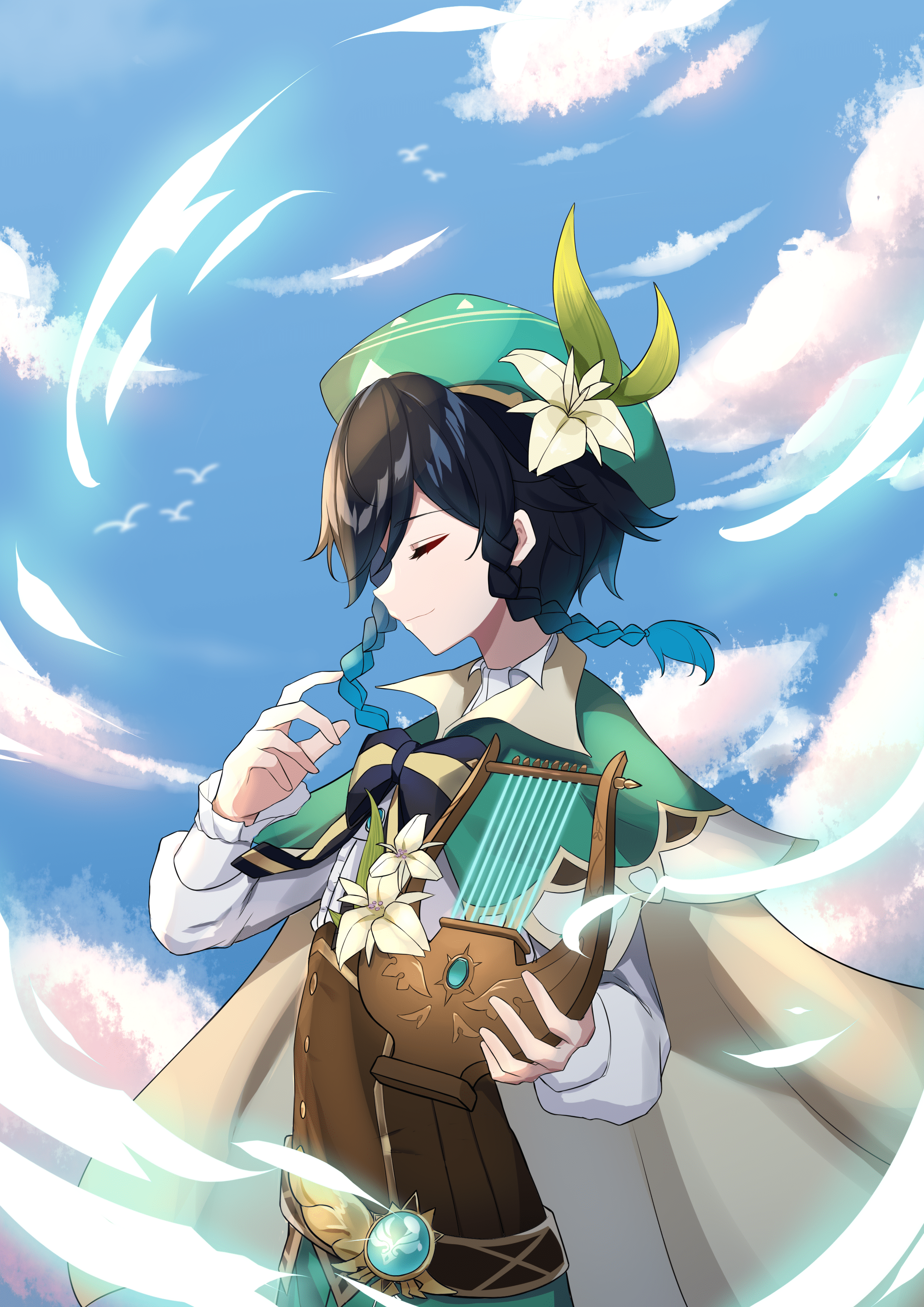 2480x3508 Venti Impact Wallpaper Anime Image Board