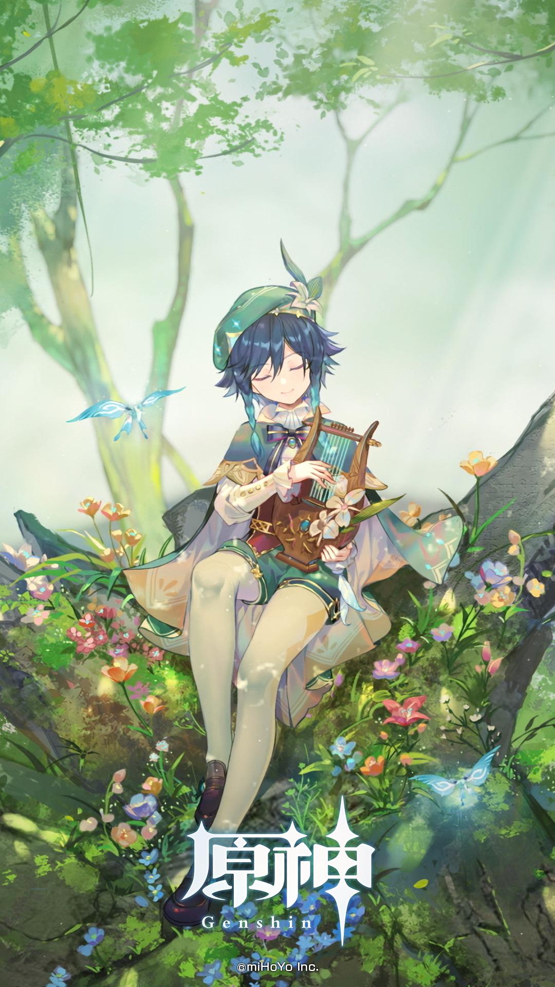 1080x1920 New Genshin Impact Phone Wallpaper Feature Xiao, Ganyu, and Venti
