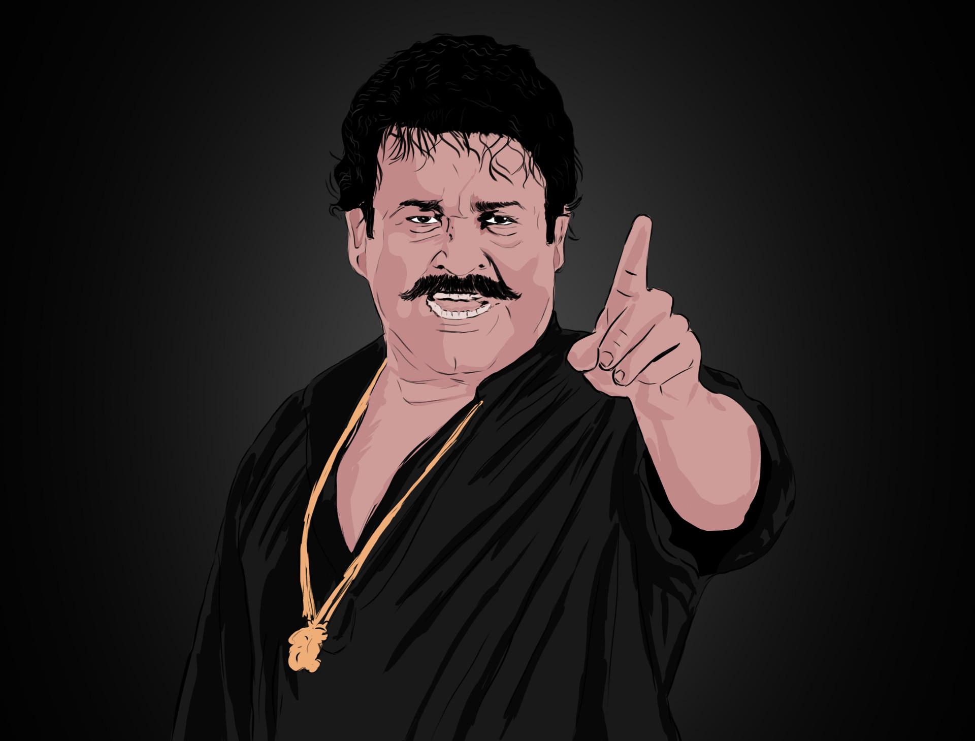 1920x1459 commissioned illustrations for MOHANLAL malayalam movie