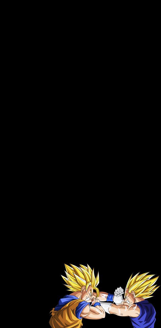 630x1280 goku vs vegetaM wallpaper
