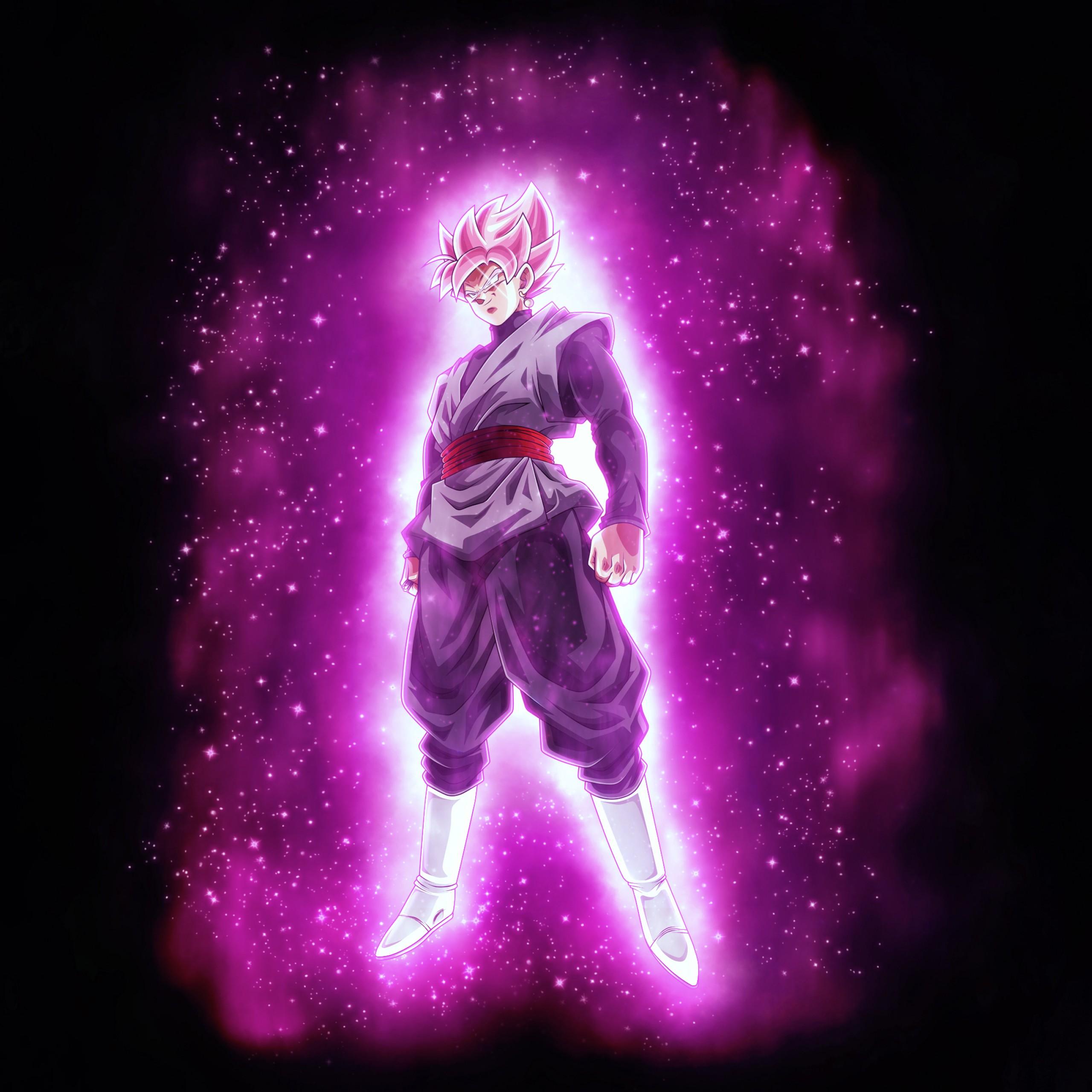 2560x2560 goku kamehameha wallpaper, anime, graphic design, fictional character, illustration