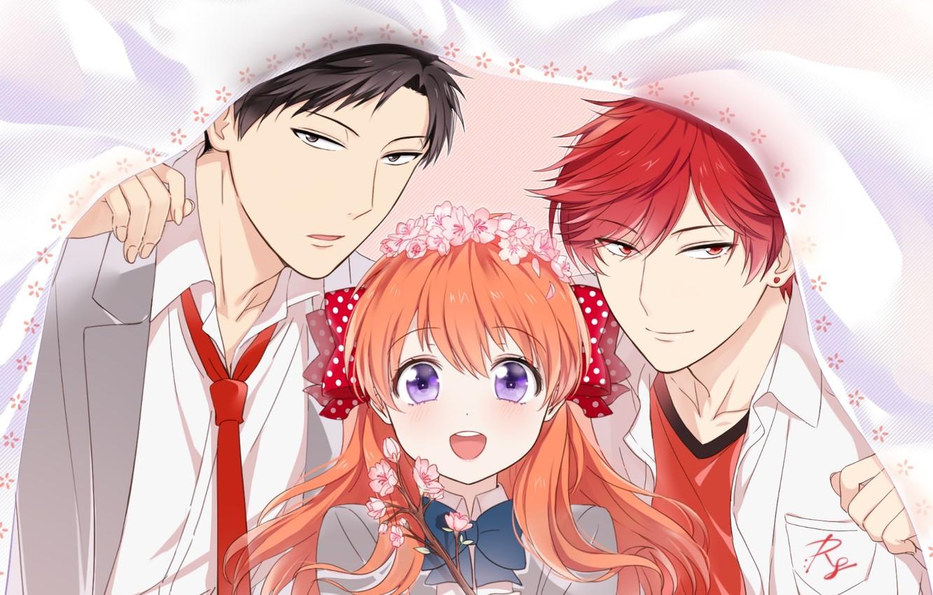 1332x850 Wallpaper Girl, Anime, Art, Guys, The Gekka Shoujo Nozaki Kun, Nozaki Is The Author Of Shojo Manga Image For Desktop, Section прочее