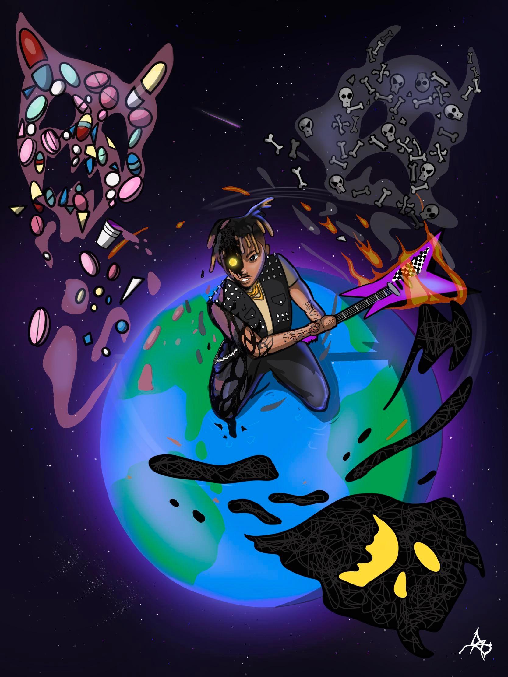 1668x2224 Fighting Demons artwork I made for livefree999❤️‍