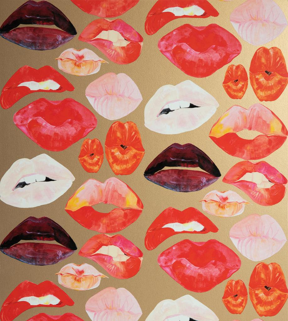 918x1024 Lips on White Wallpaper