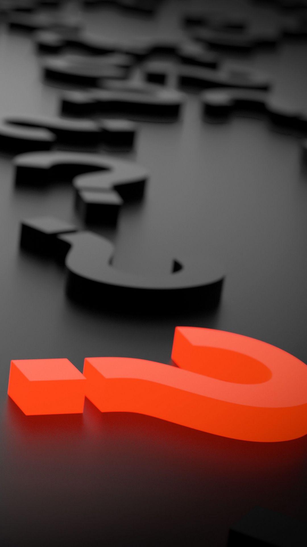 1080x1920 Download wallpaper 1080x1920 question marks, 3D, shape samsung