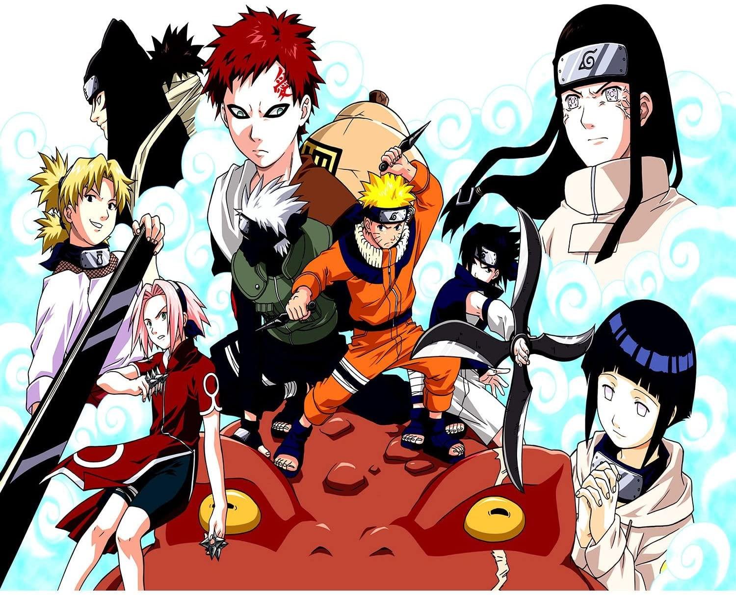 1500x1212 Naruto Sasuke Sakura Team 7 Neiji Hyuga Hinata Gaara Manga Gamabunta Poster 77 cm x 91 cm : Amazon.co.uk: Home & Kitchen
