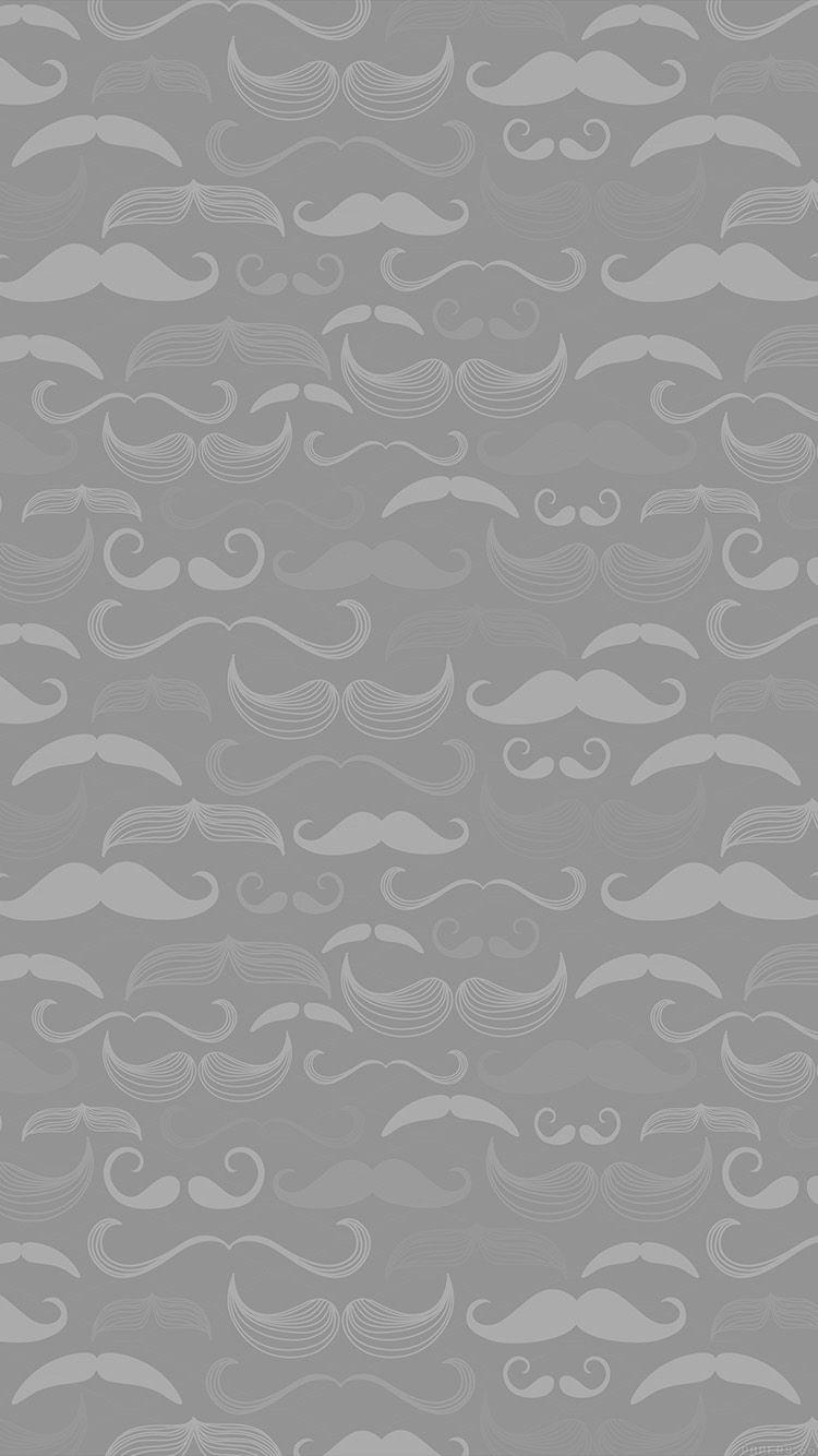 750x1334 iPhone wallpaper. hipster moustache cute light