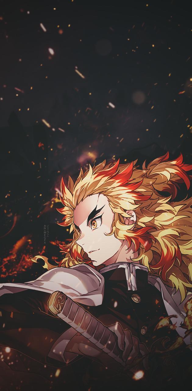 Kyojuro Rengoku Flame Hashira Wallpaper iPhone Phone 4K #9001e