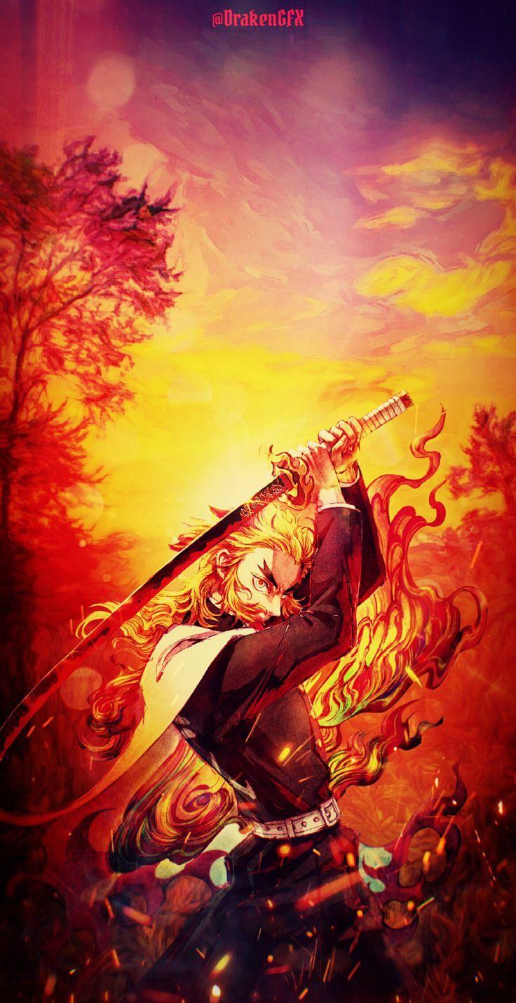 Kyojuro Rengoku Flame Hashira Wallpaper iPhone Phone 4K #9001e