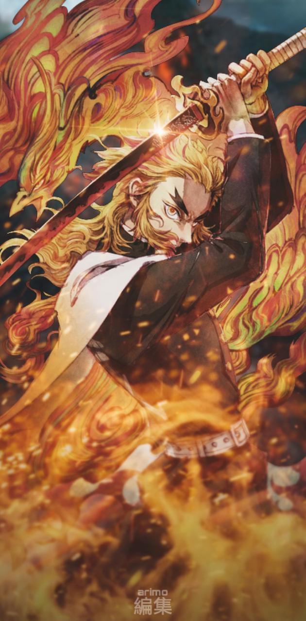 630x1280 Rengoku wallpaper