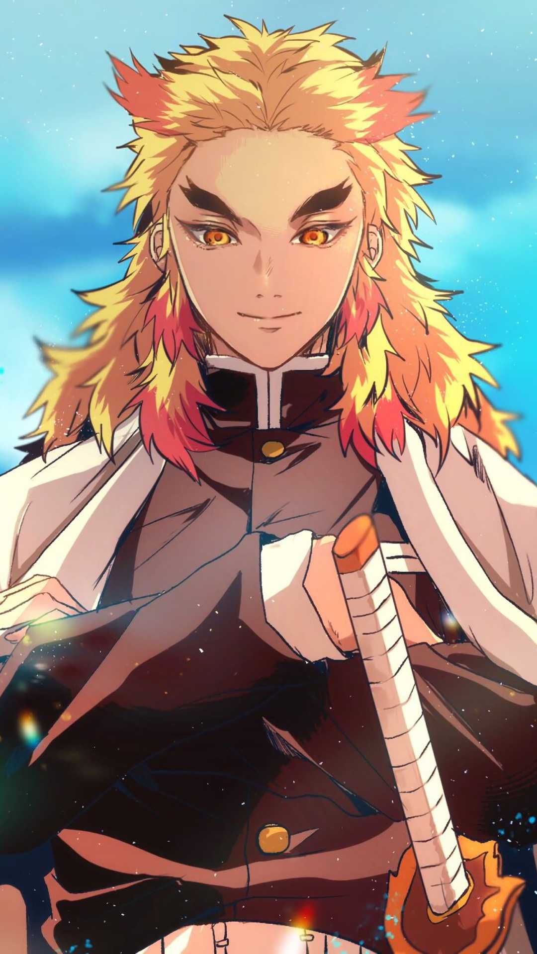 1080x1920 Rengoku Wallpaper Free HD Wallpaper