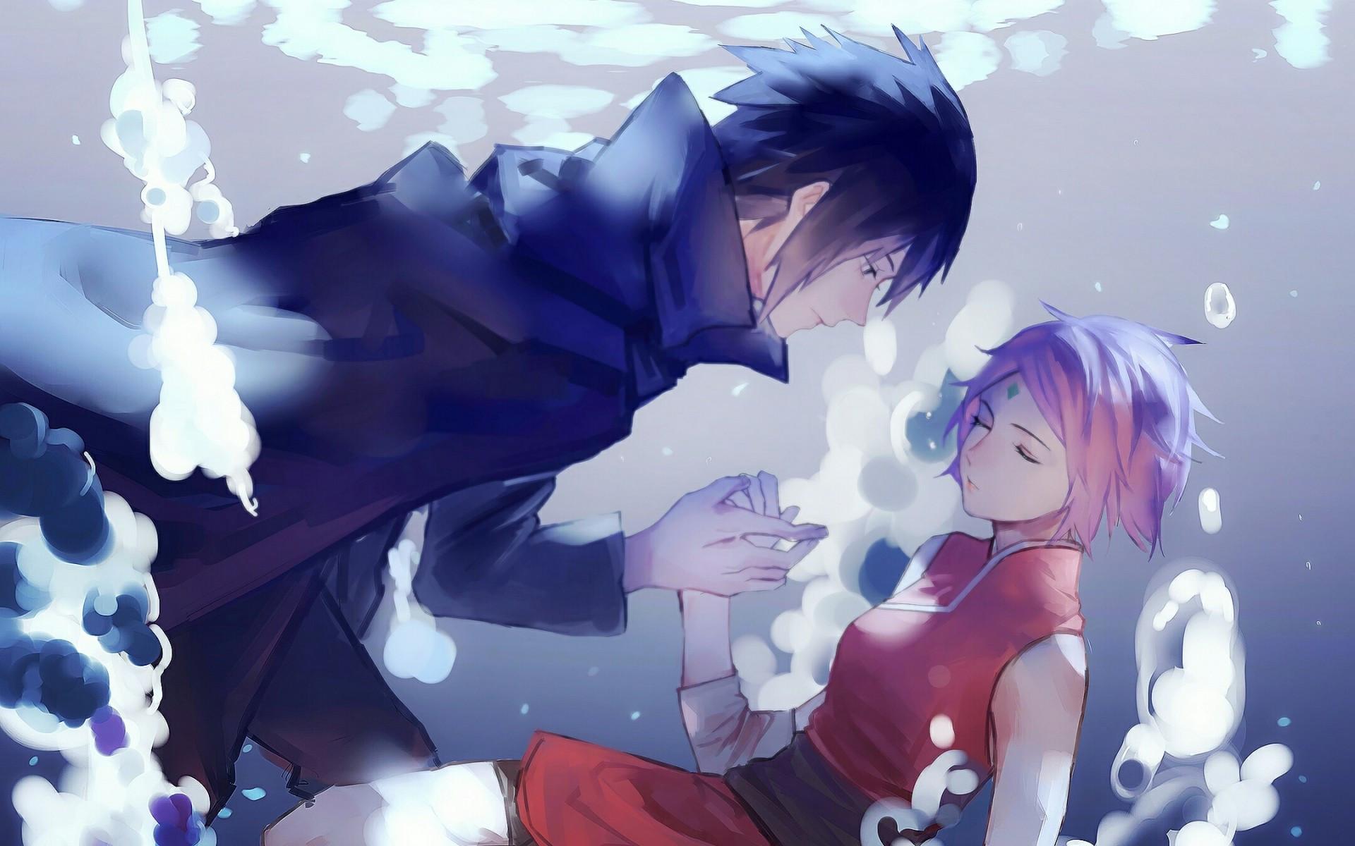 1920x1200 Download 1920x1200 Uchiha Sasuke, Haruno Sakura, Naruto Wallpaper for MacBook Pro 17 inch