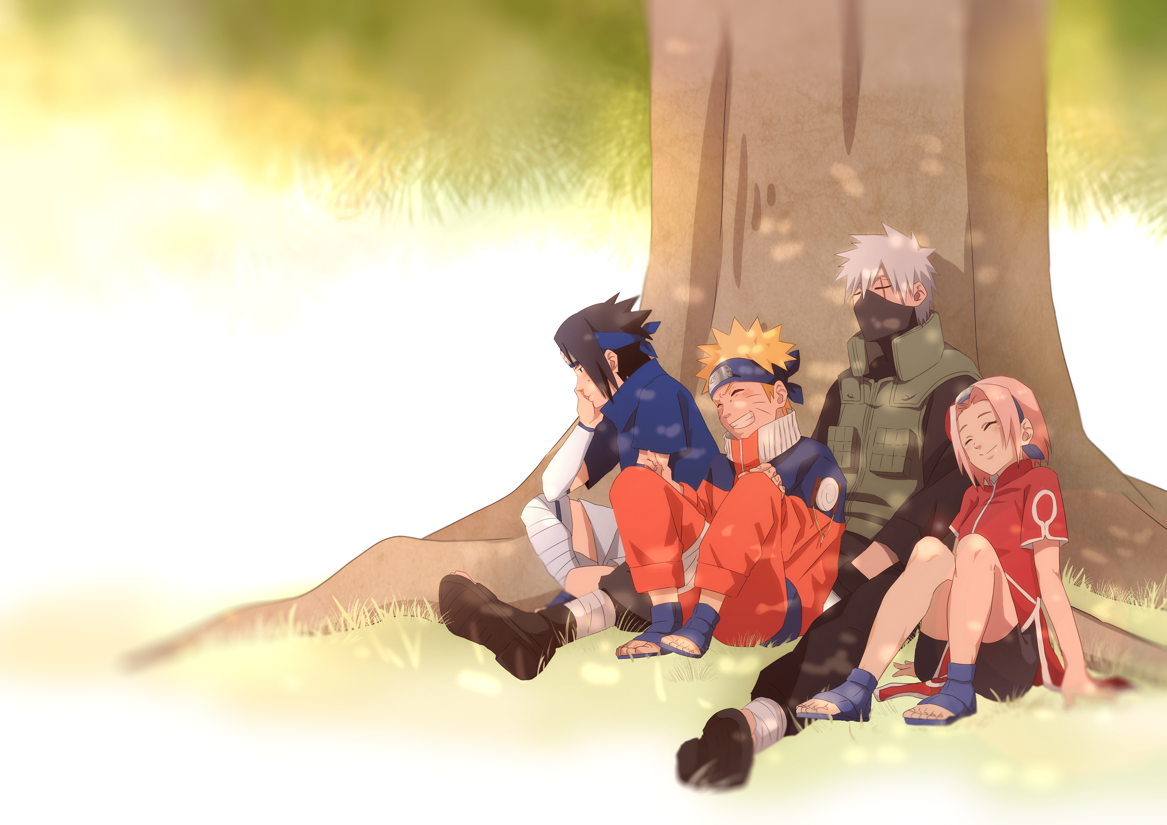 4092x2893 Kakashi Hatake Naruto Uzumaki Sakura Haruno Sasuke Uchiha Wallpaper:4092x2893