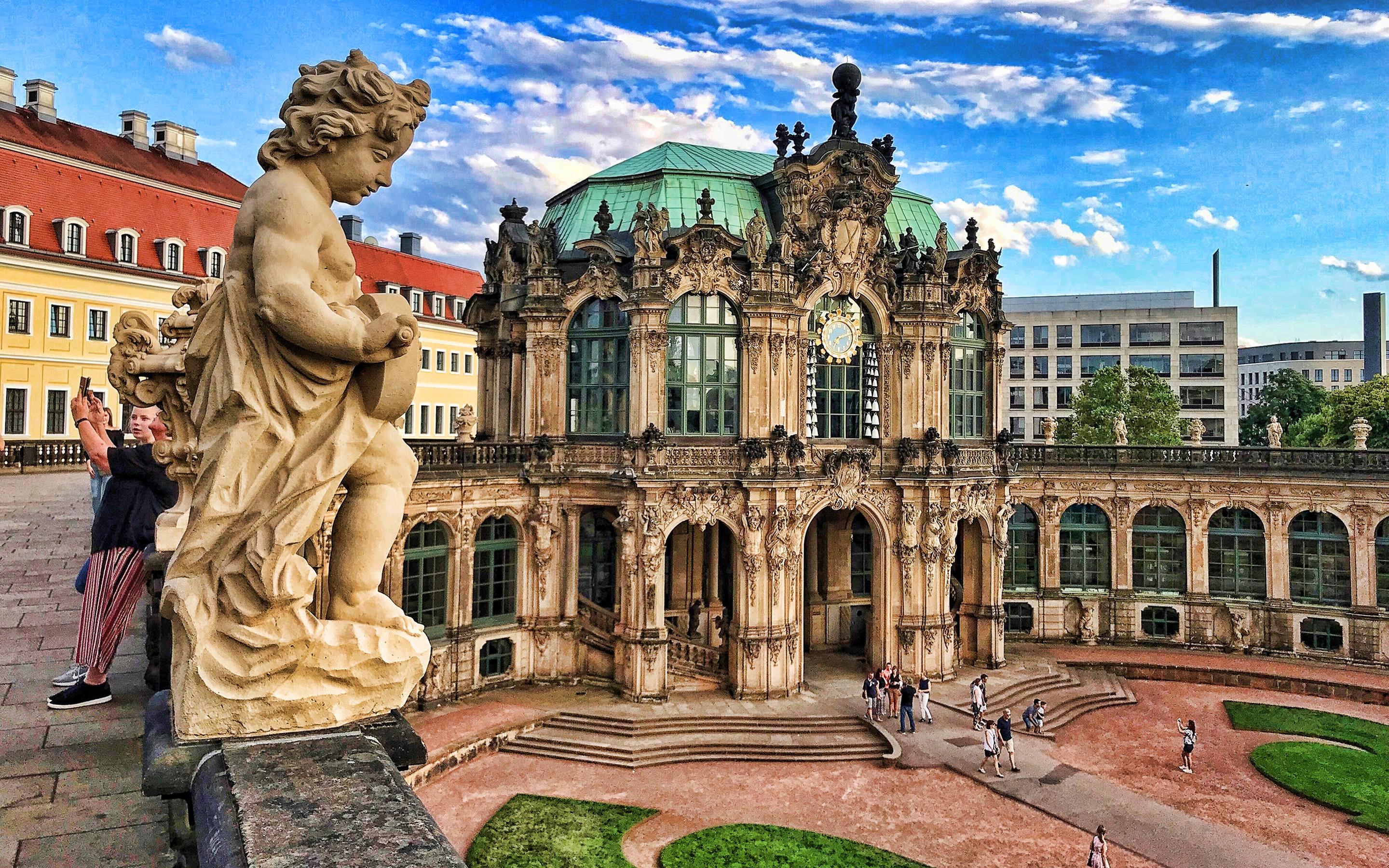 2880x1800 Download wallpaper Zwinger and Old Masters Picture Gallery, HDR, Dresden, summer, german cities, Europe, Germany, Cities of Germany, Dresden Germany, cityscapes for desktop with resolution 2880x1800. High Quality HD picture wallpaper