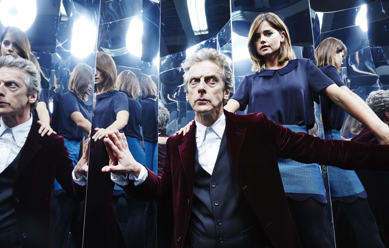 1332x850 Wallpaper look, girl, reflection, actress, actor, male, Doctor Who, Doctor Who, Peter Capaldi, Peter Capaldi, Clara Oswald, Clara Oswald, Jenna Coleman, Jenna Coleman, The Twelfth Doctor, Twelfth Doctor image for desktop, section