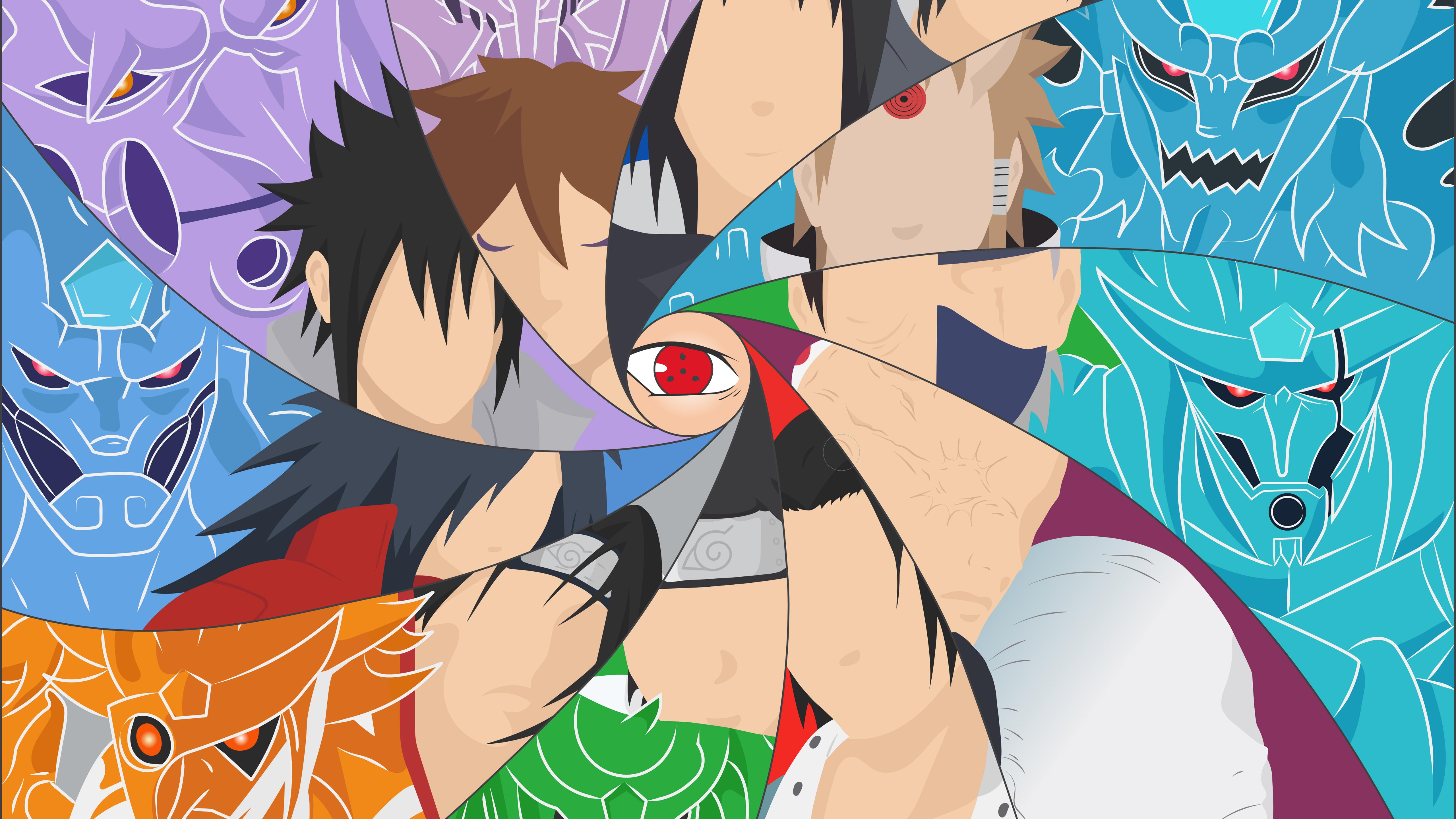 5120x2880 Fugaku Uchiha Hagoromo Otsutsuki Indra Otsutsuki Itachi Uchiha Izuna Uchiha Kakashi Hatake 4K 5K HD Naruto Wallpaper