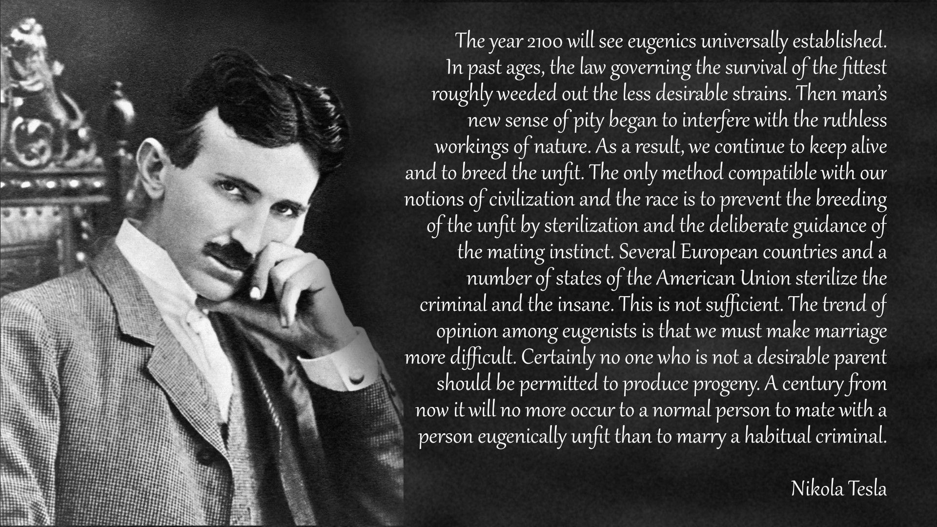 1920x1080 Nikola Tesla on Eugenics 1920 x 1080