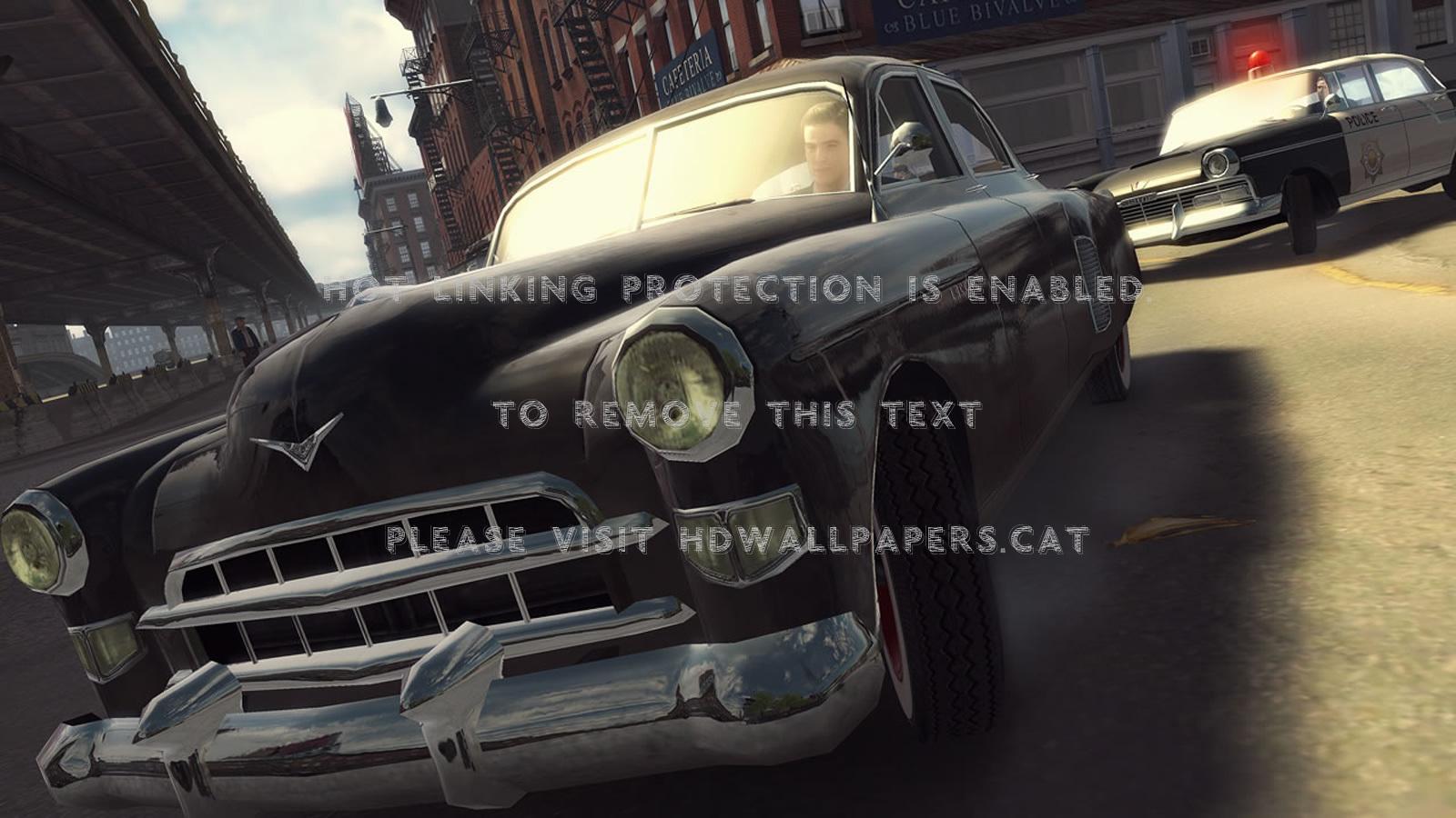 1600x900 mafia ii old police car games