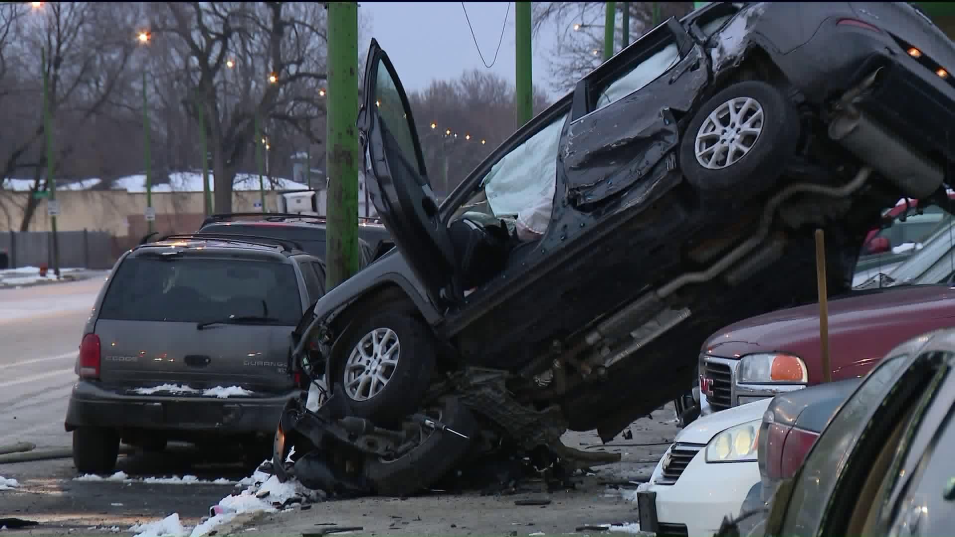 1920x1080 juveniles charged after Jeep crashes into police car, car dealership in South Chicago