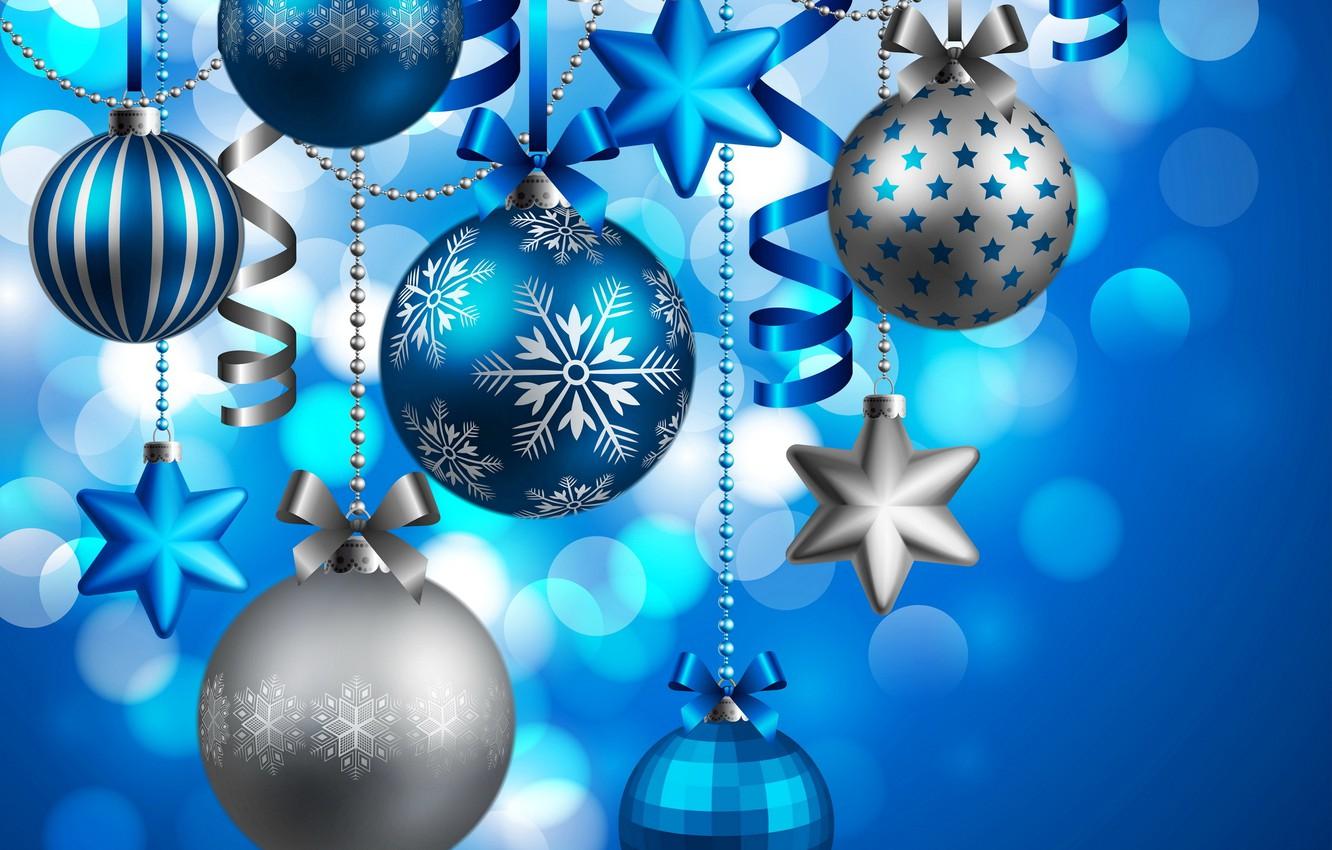 1332x850 Wallpaper balls, New Year, Christmas, Christmas, balls, blue, New Year, decoration image for desktop, section новый год