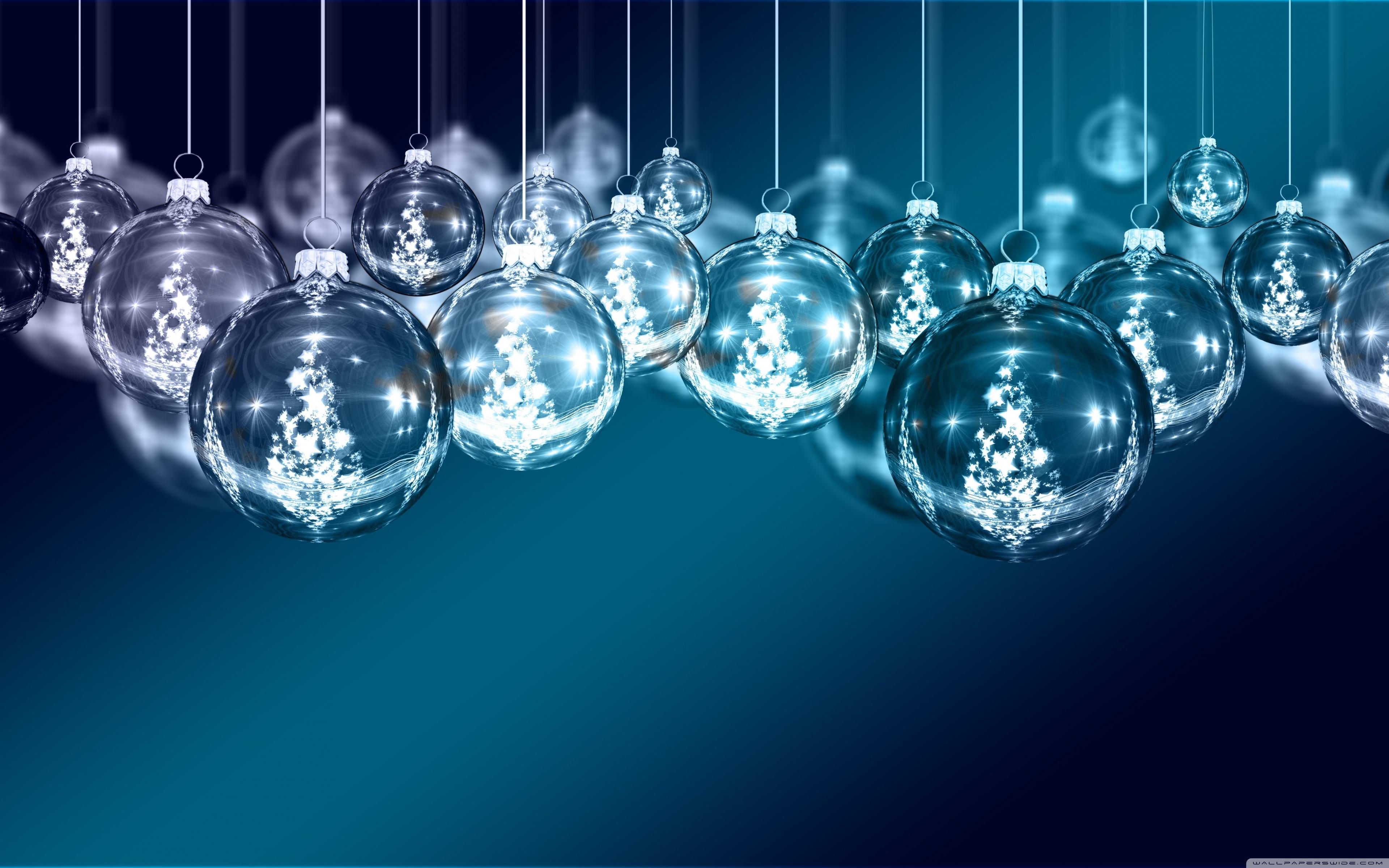 3840x2400 Blue Christmas Ornaments Background Ultra HD Desktop Background Wallpaper for 4K UHD TV : Widescreen & UltraWide Desktop & Laptop : Multi Display, Dual & Triple Monitor : Tablet