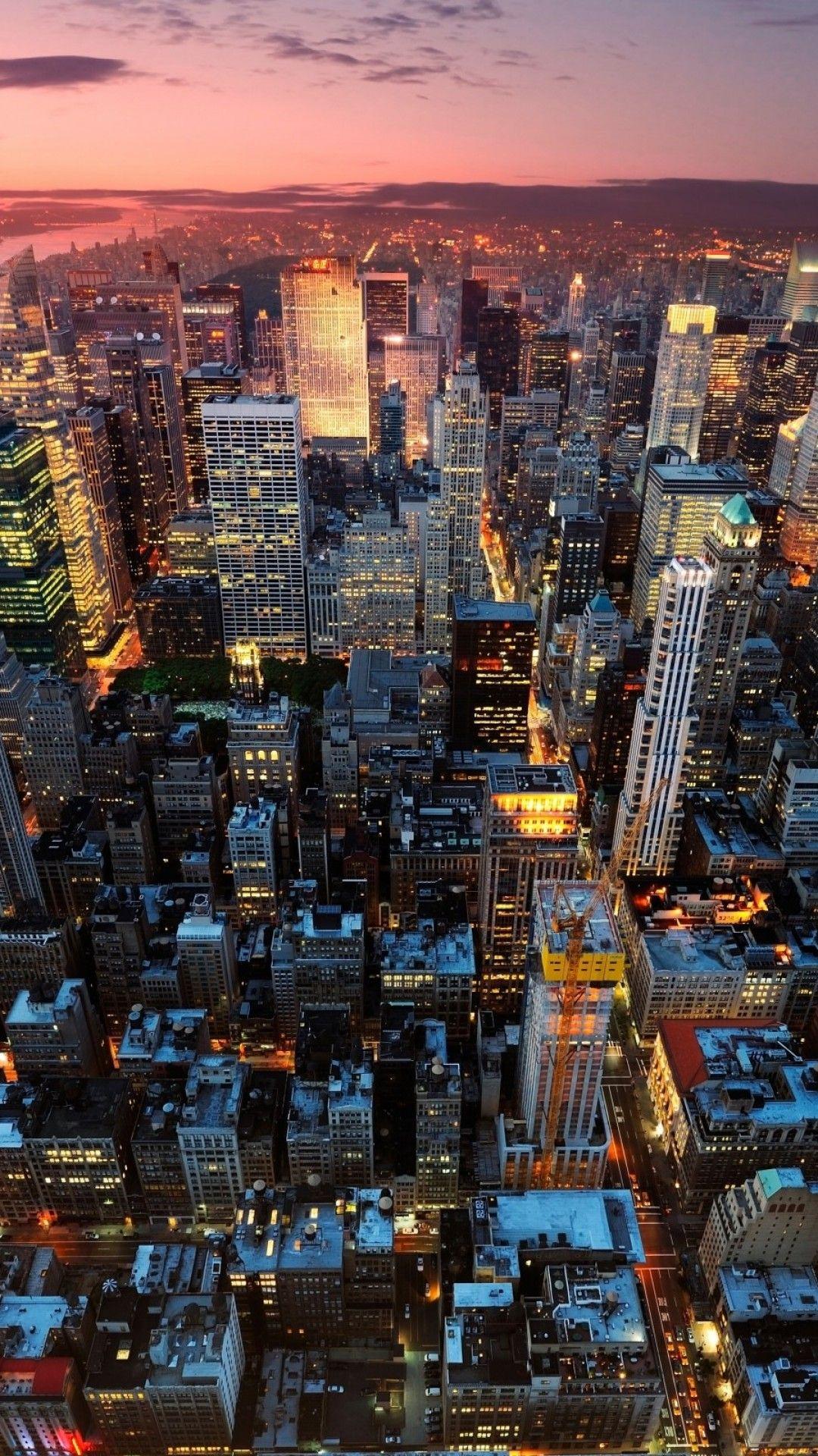 1080x1920 Download 1080x1920 Cityscape, Manhattan, Newyork, Buildings, Bird