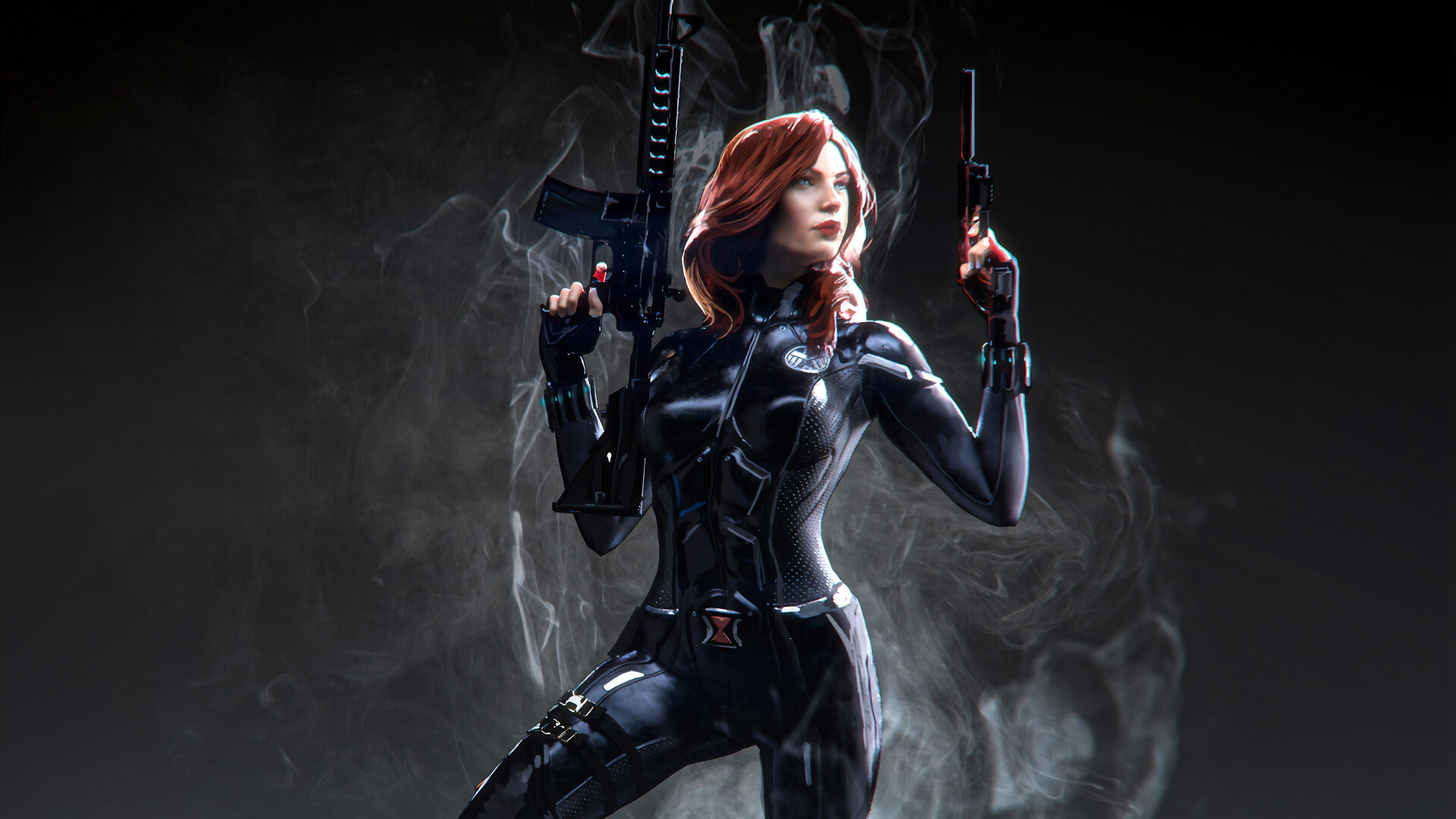 3840x2160 Marvel Comics Marvel Cinematic Universe Black Widow Charles Logan Wallpaper:3840x2160