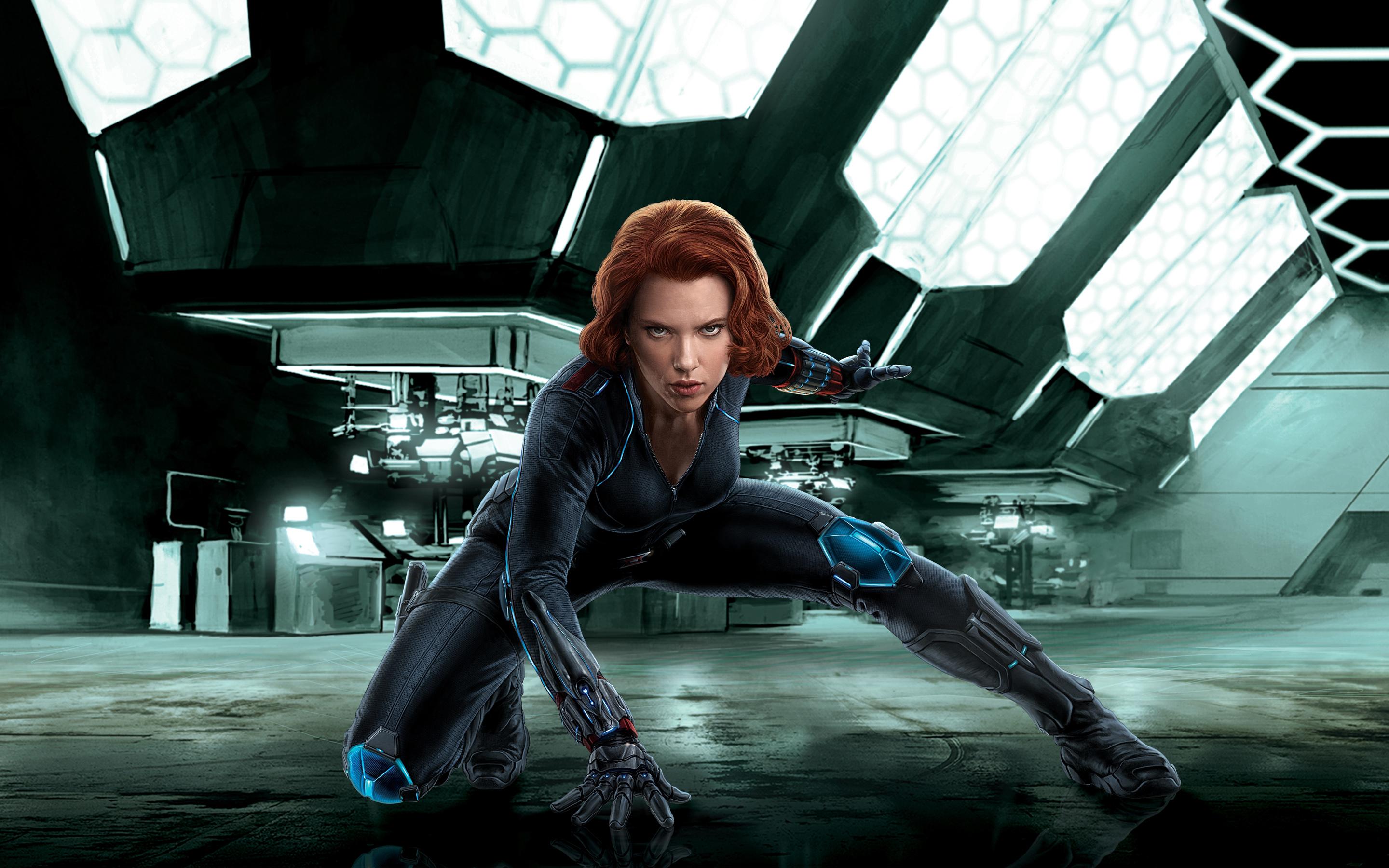 2880x1800 Black Widow HD wallpaper