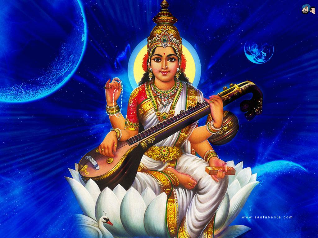 1024x768 Goddess Saraswati Saraswati Puja 2020