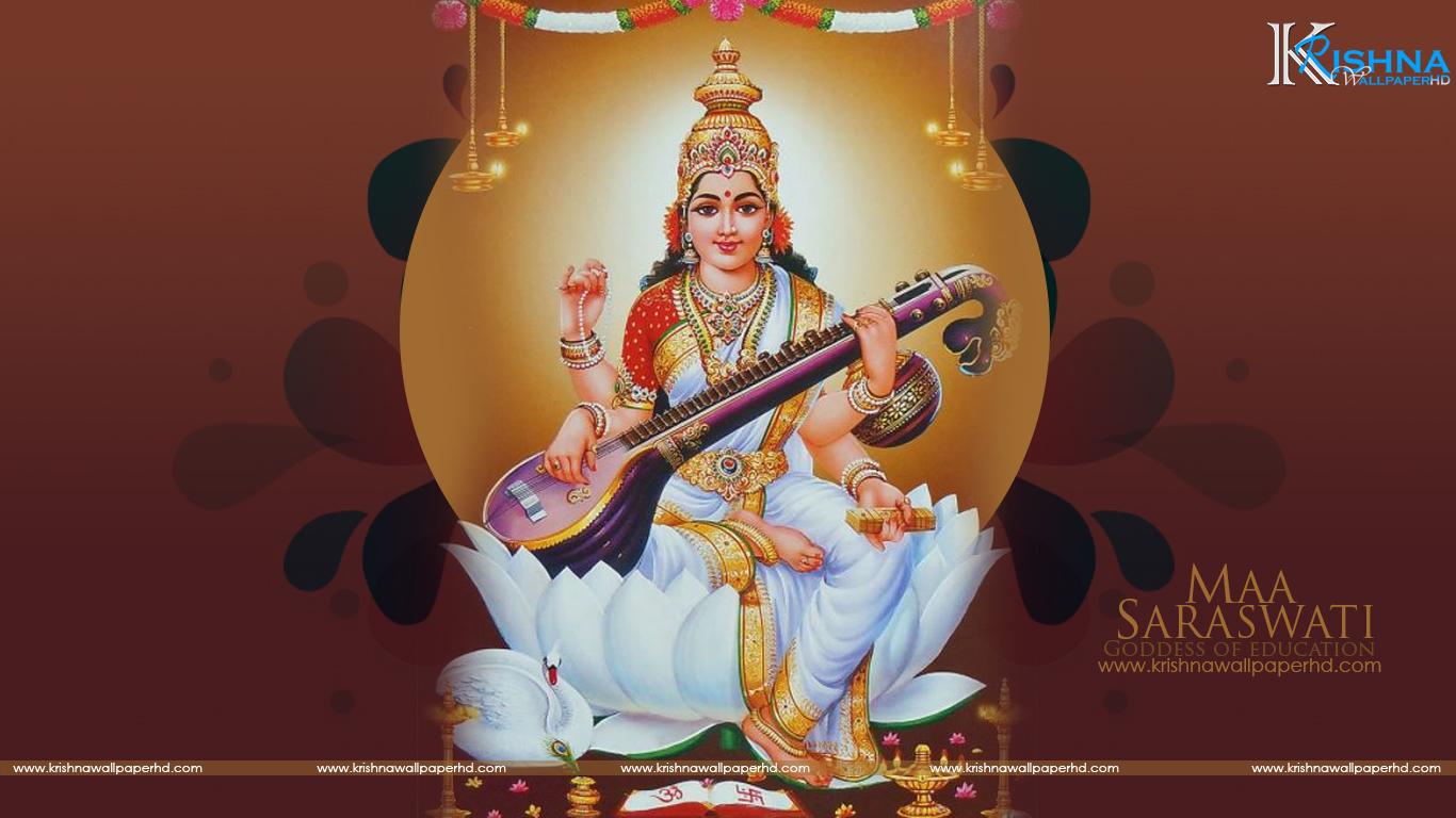 1366x768 Saraswati Puja Wallpaper Free Download Wallpaper Hd Free God HD Wallpaper, Image, Pics And Photo